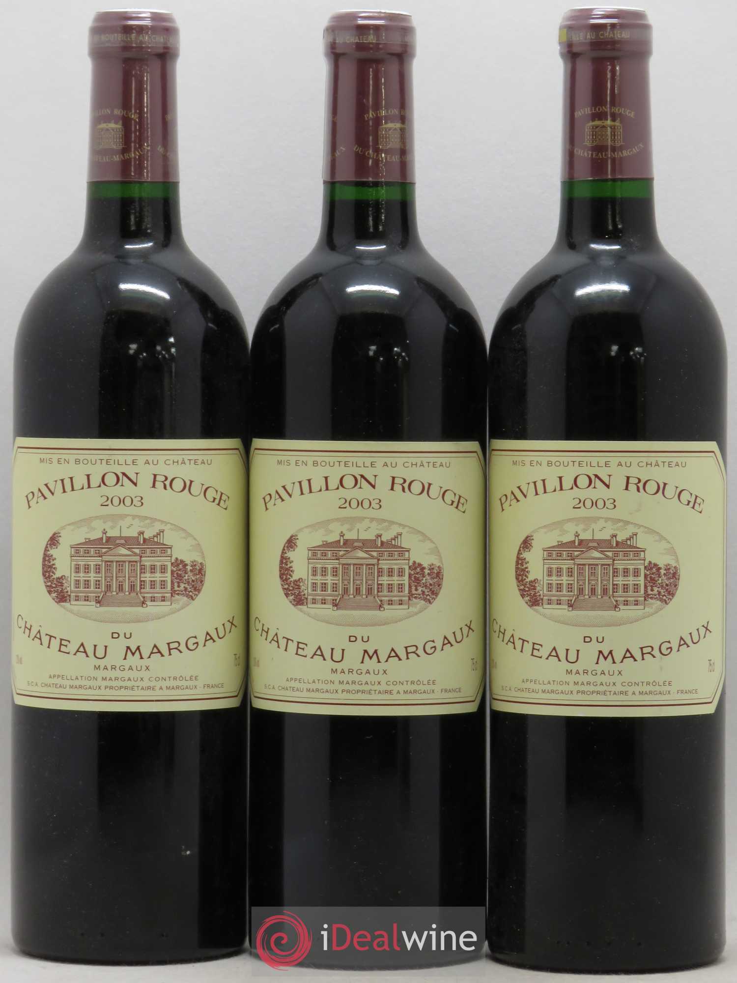 Pavillon Rouge du Château Margaux Second Vin 2003 - Lot de 3 bouteilles - 0