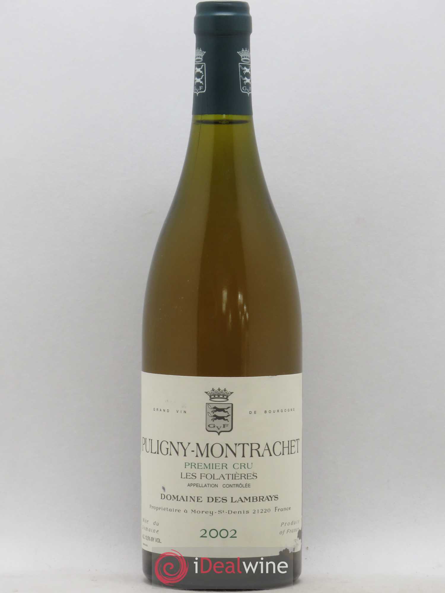 Puligny-Montrachet 1er Cru Les Folatières Domaine des Lambrays 2002 - Lot de 1 bouteille - 0