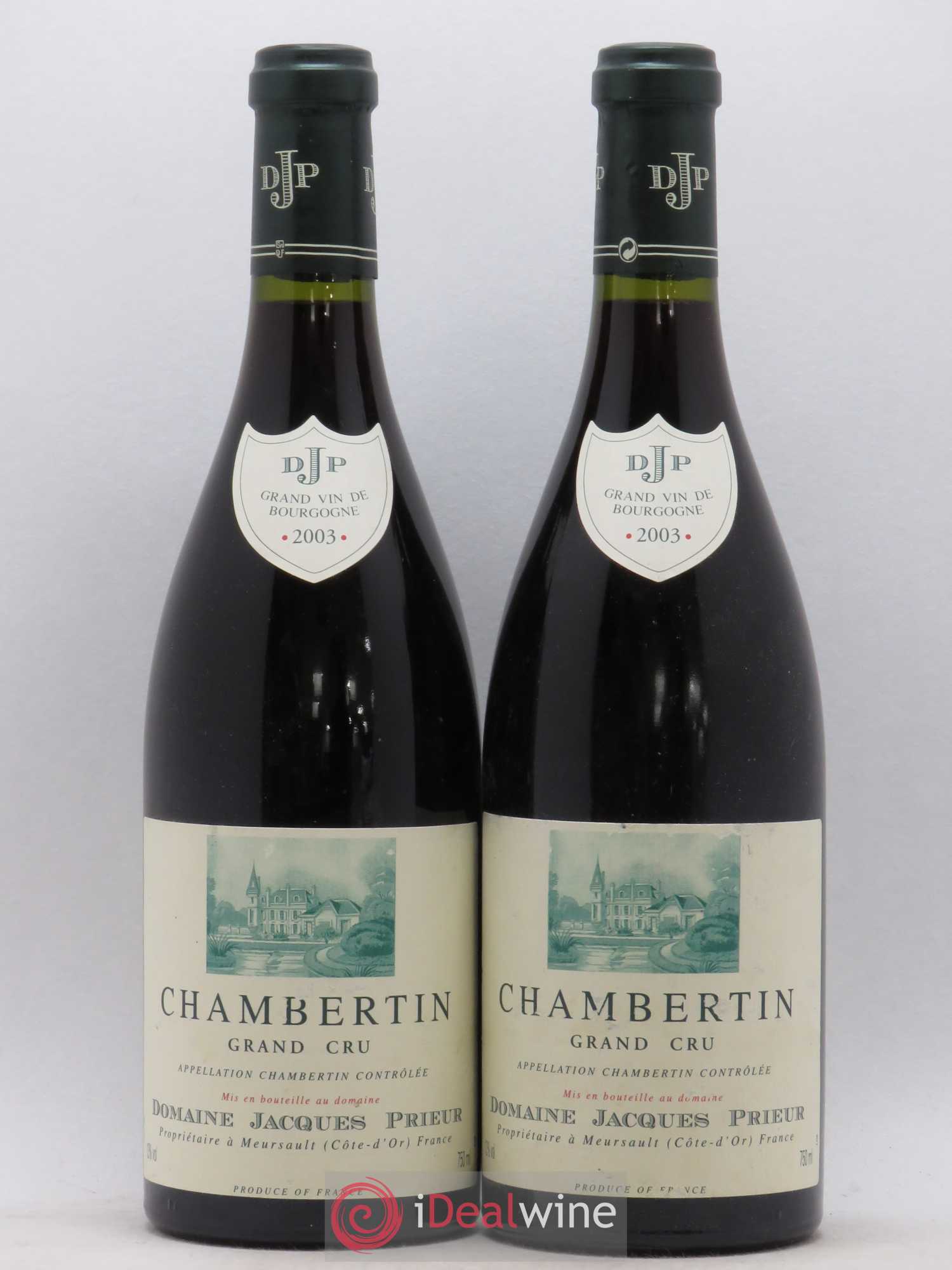 Chambertin Grand Cru Jacques Prieur (Domaine) 2003 - Lot de 2 bouteilles - 0