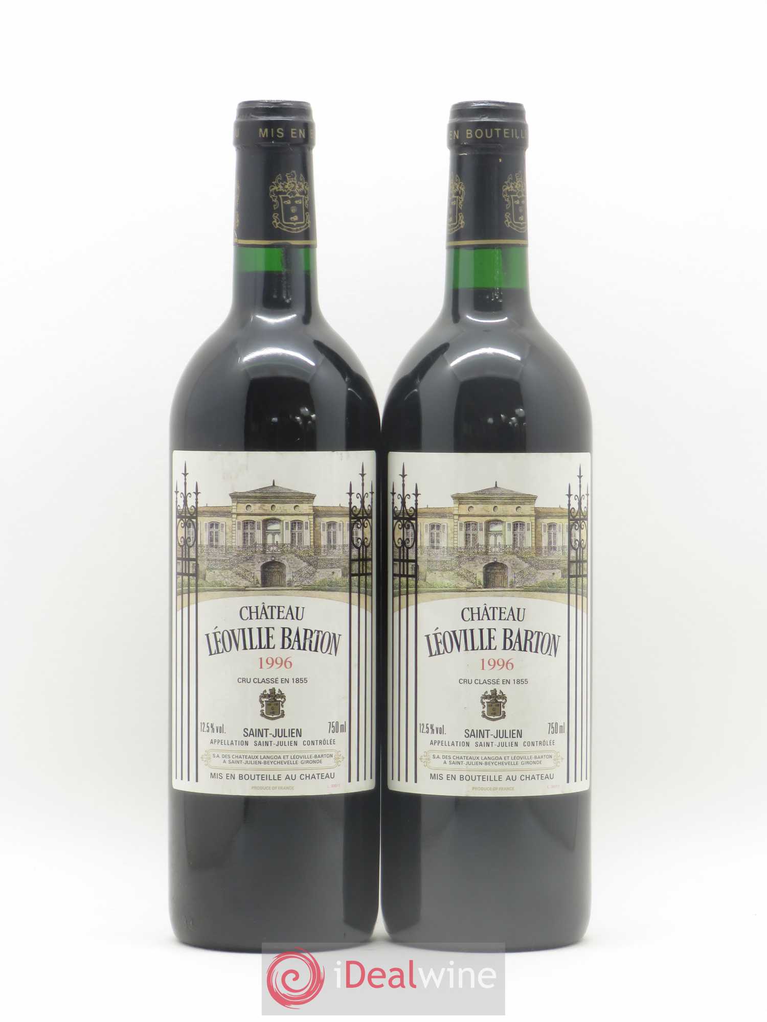 Château Léoville Barton 2ème Grand Cru Classé 1996 - Lot de 2 bouteilles - 0