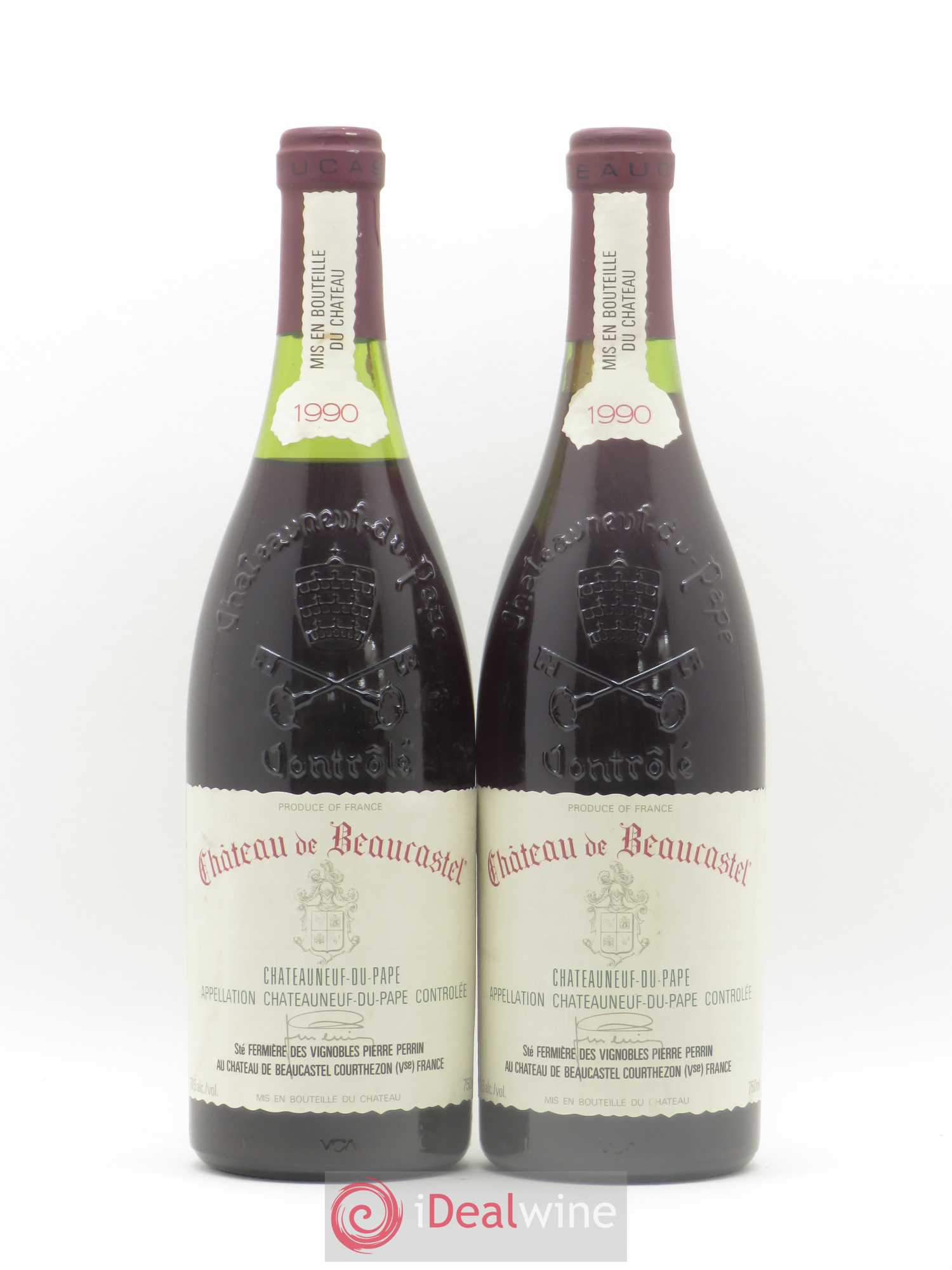 Châteauneuf-du-Pape Château de Beaucastel Famille Perrin 1990 - Lot de 2 bouteilles - 0