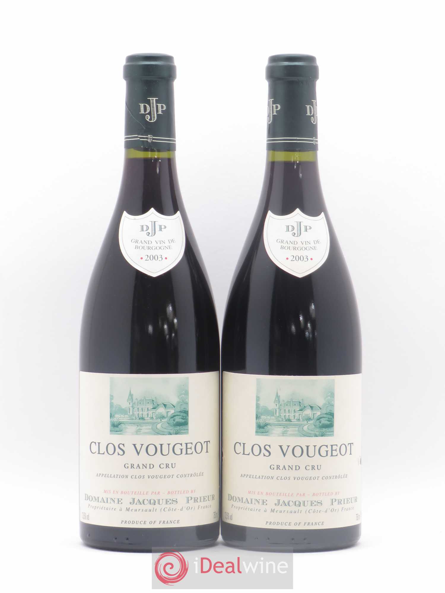Clos de Vougeot Grand Cru Jacques Prieur (Domaine) 2003 - Lot de 2 bouteilles - 0