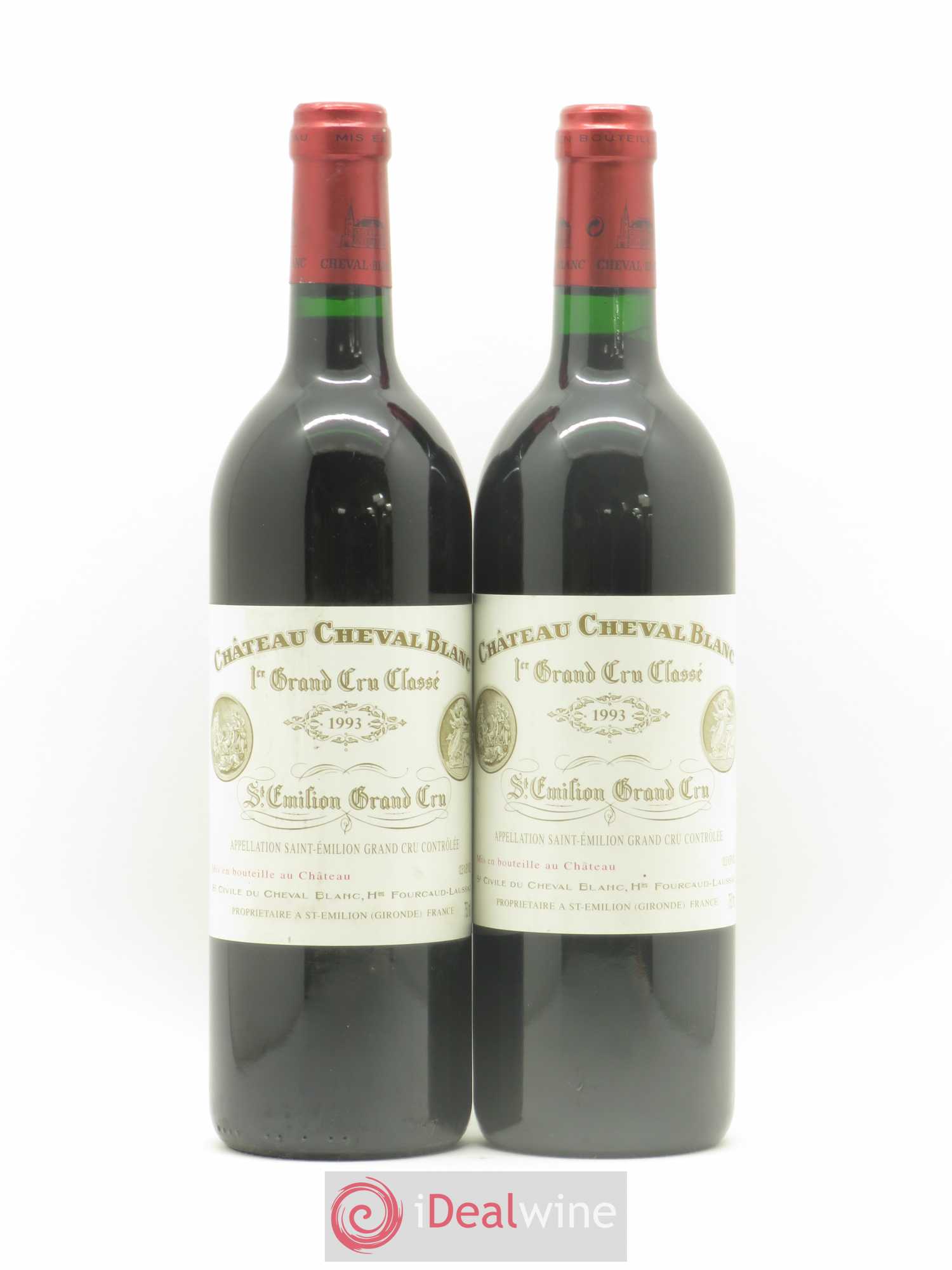 Château Cheval Blanc 1er Grand Cru Classé A 1993 - Lot de 2 bouteilles - 0