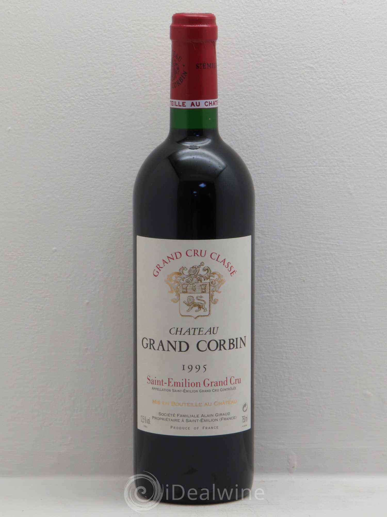 Château Grand Corbin Grand Cru Classé 1995 - Lot de 6 bouteilles - 0