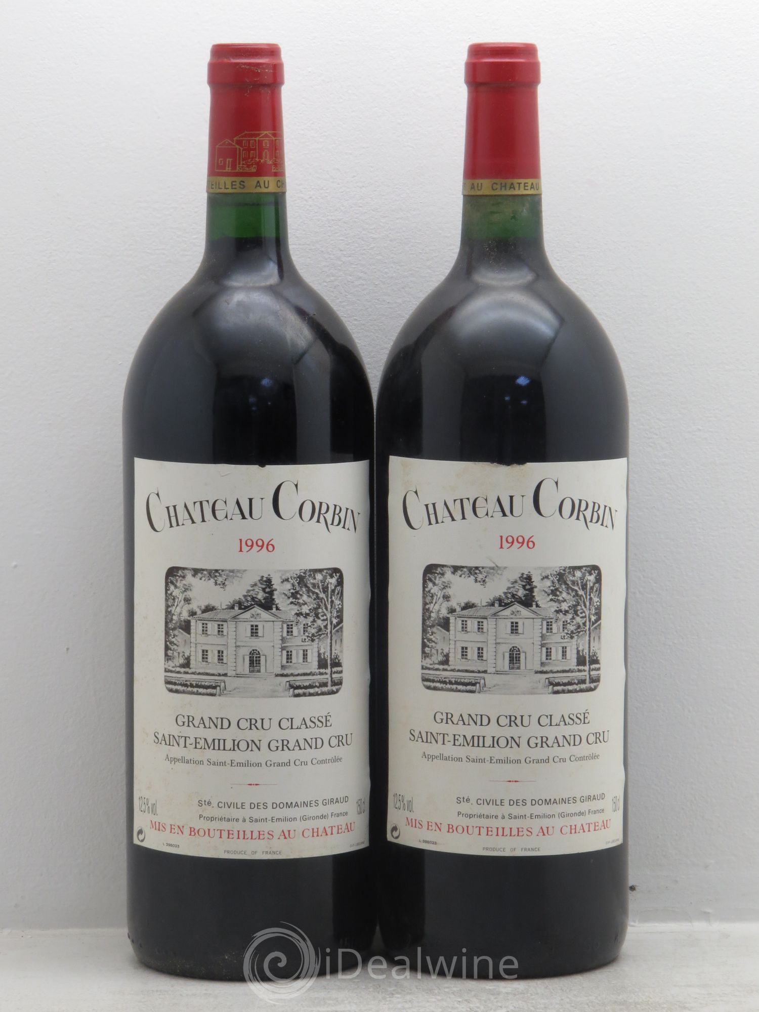 Château Corbin Grand Cru Classé 1996 - Lot de 2 magnums - 0
