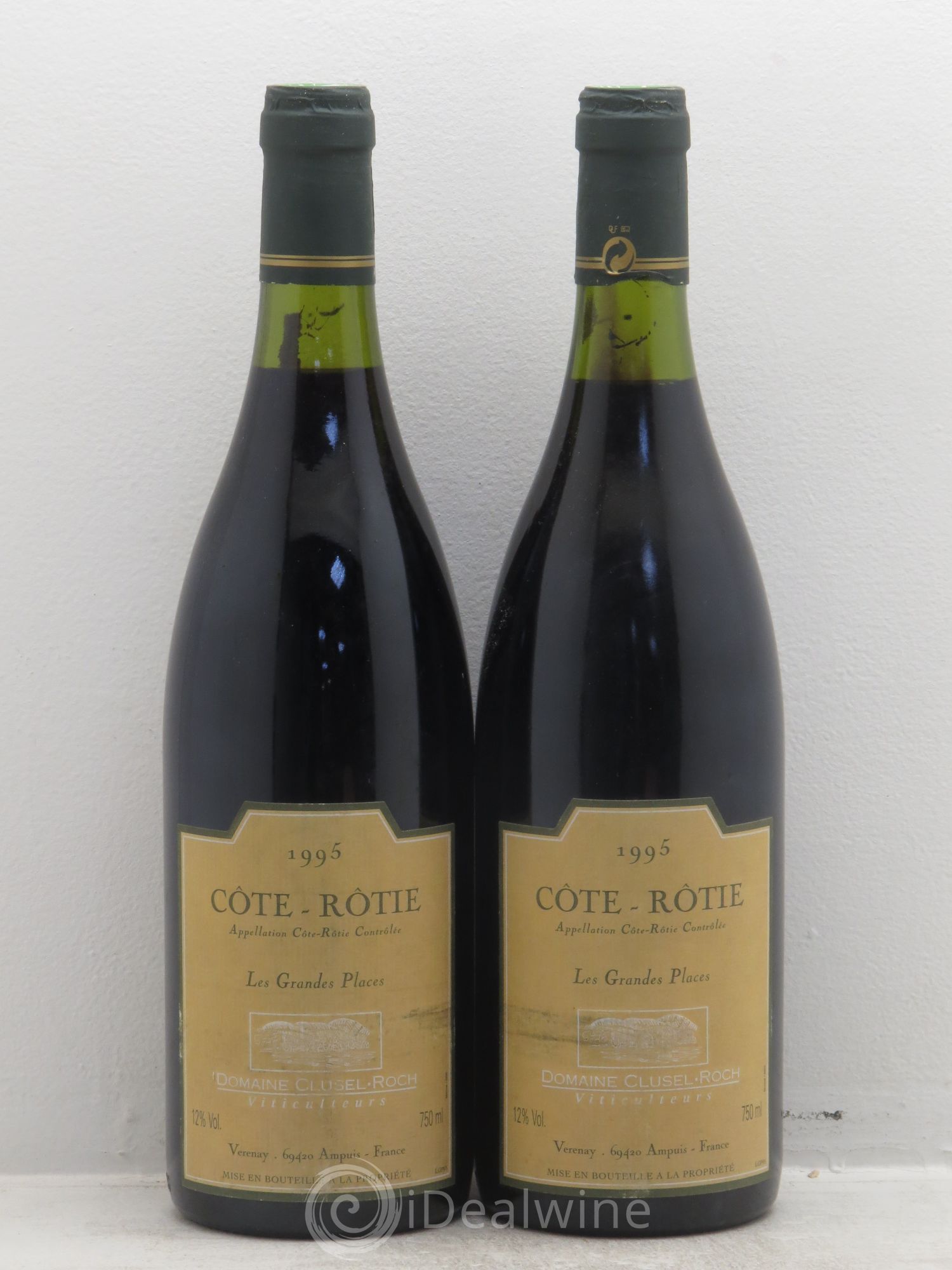 Côte-Rôtie Les Grandes Places Clusel-Roch 1995 - Lot de 2 bouteilles - 0