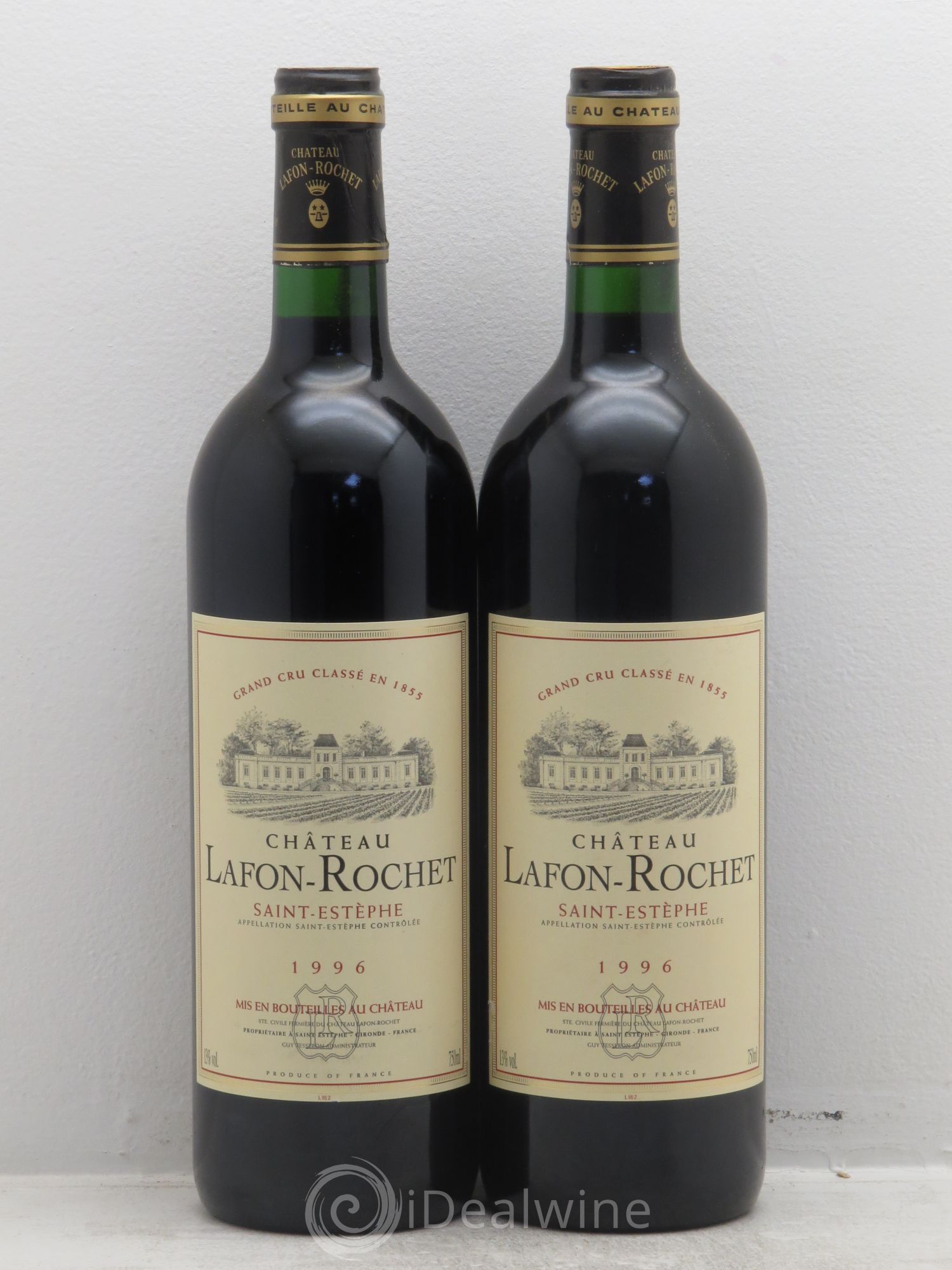 Château Lafon Rochet 4ème Grand Cru Classé 1996 - Lot de 2 bouteilles - 0