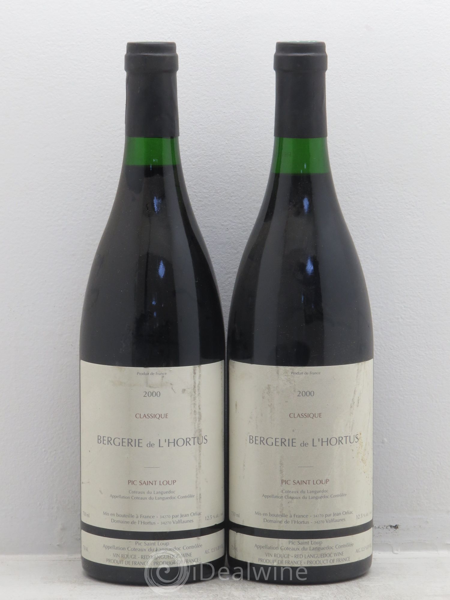 Coteaux du Languedoc Pic St Loup La Bergerie de l'Hortus Classique 2000 - Posten von 2 Flaschen - 0