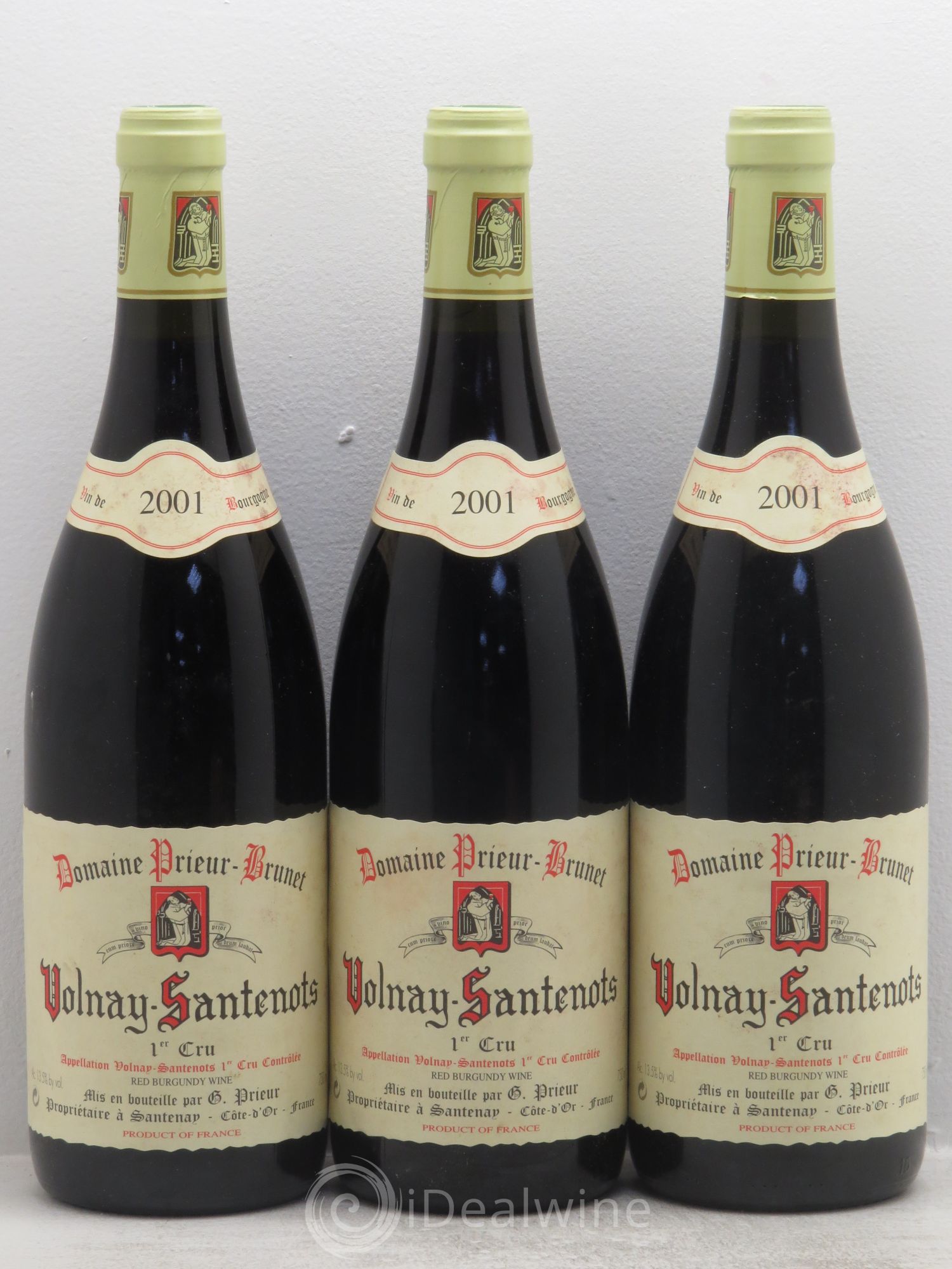 Volnay 1er Cru Domaine Prieur-Brunet 2001 - Posten von 3 Flaschen - 0