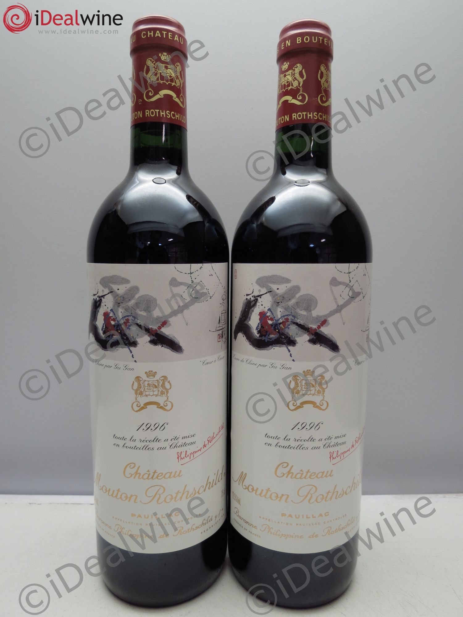Château Mouton Rothschild 1er Grand Cru Classé 1996 - Lot de 2 bouteilles - 0