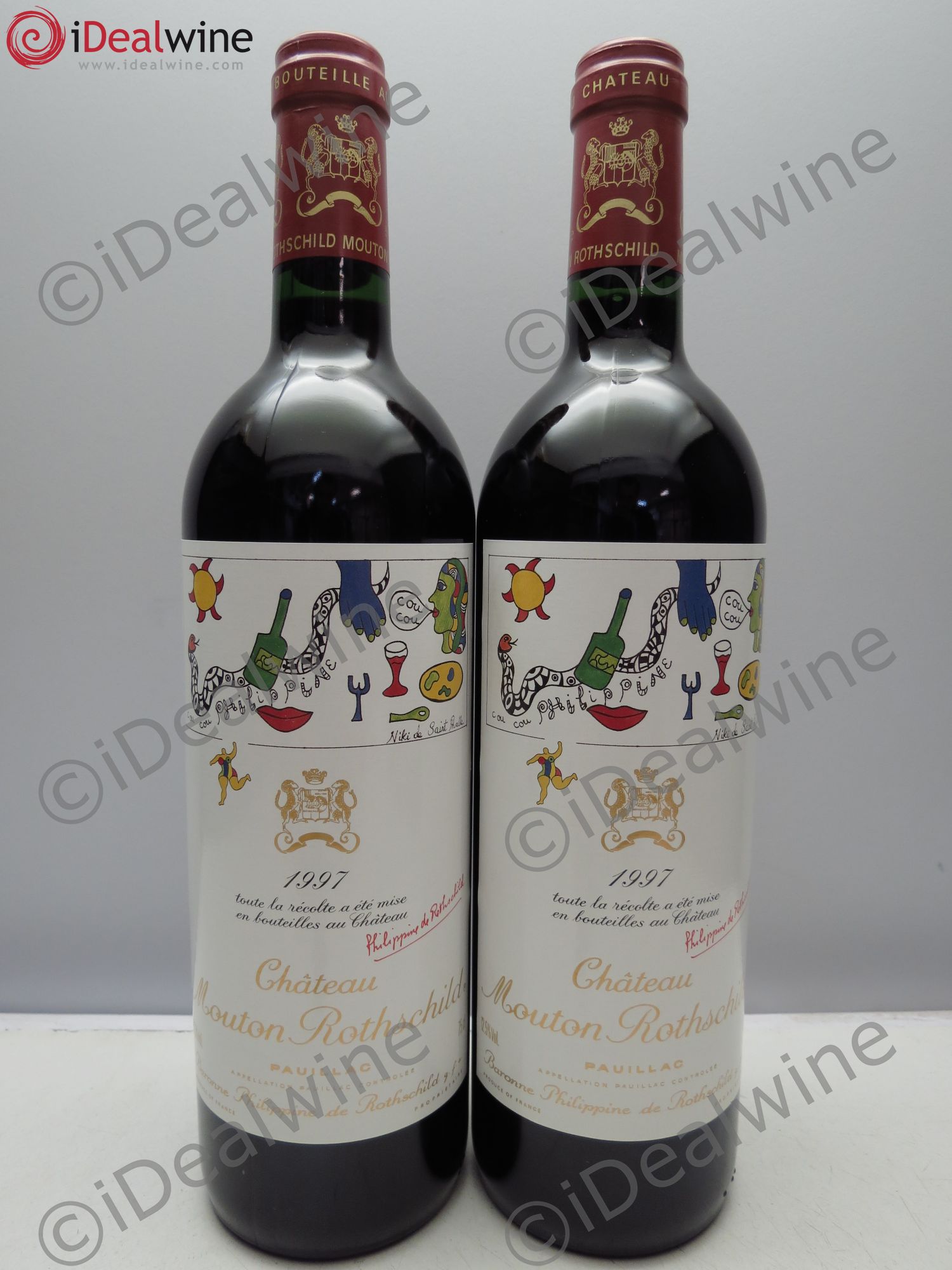 Château Mouton Rothschild 1er Grand Cru Classé 1997 - Lot de 2 bouteilles - 0