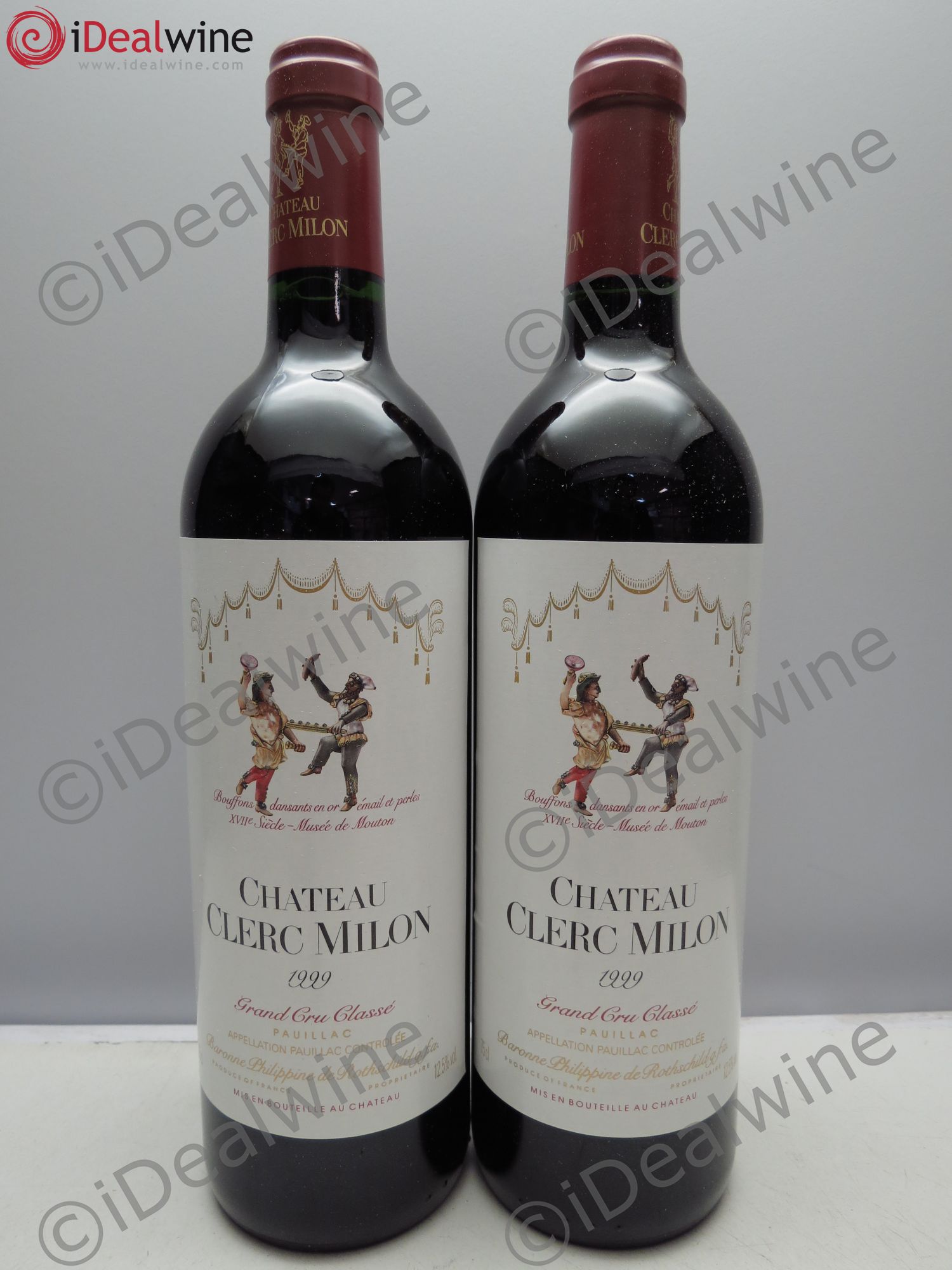 Château Clerc Milon 5ème Grand Cru Classé 1999 - Lot de 2 bouteilles - 0