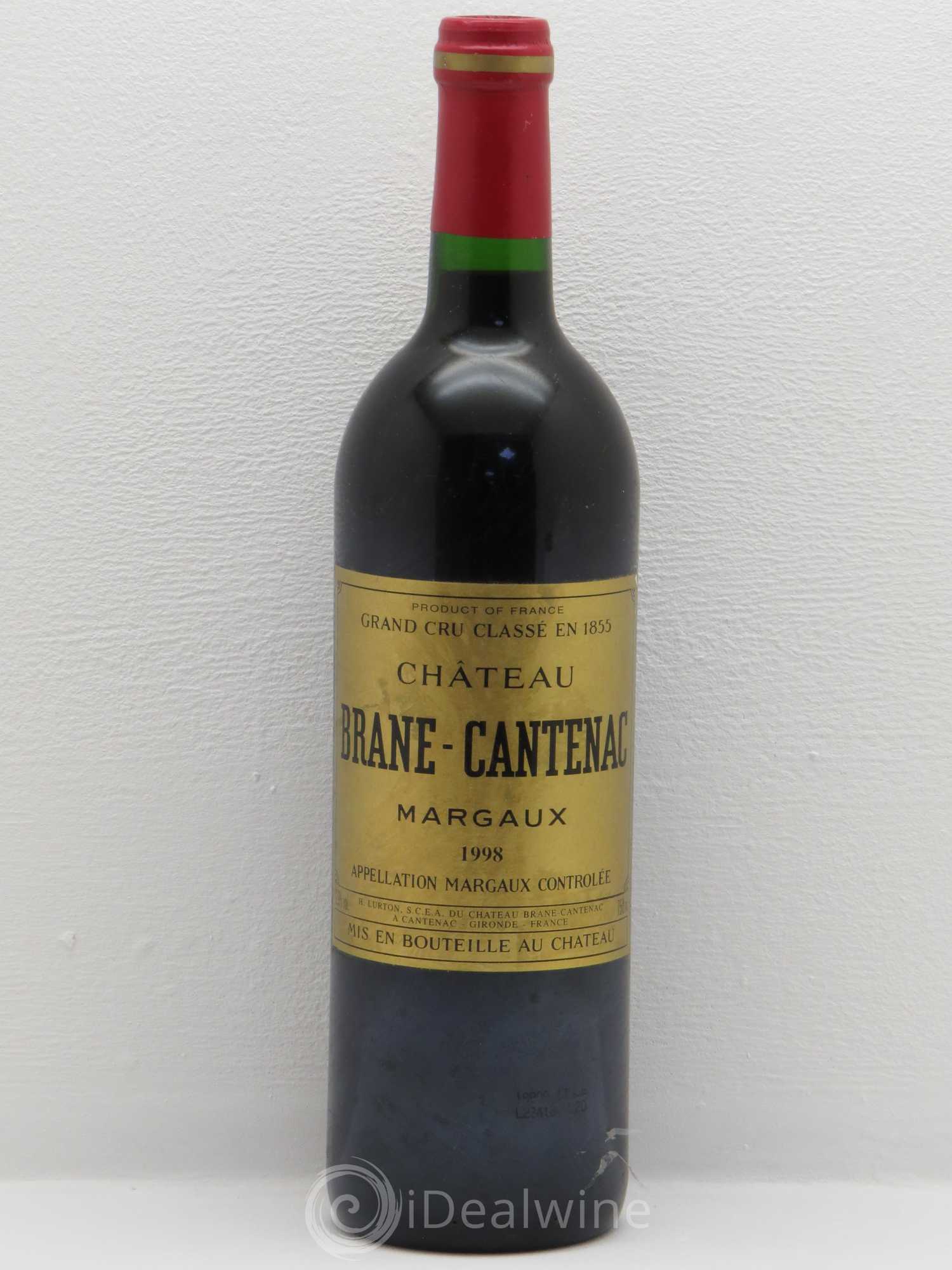 Château Brane Cantenac 2ème Grand Cru Classé 1998 - Lot de 1 bouteille - 0