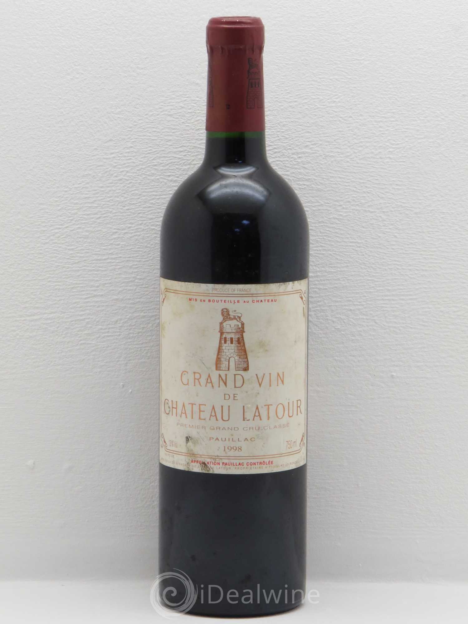 Château Latour 1er Grand Cru Classé 1998 - Lot de 1 bouteille - 0