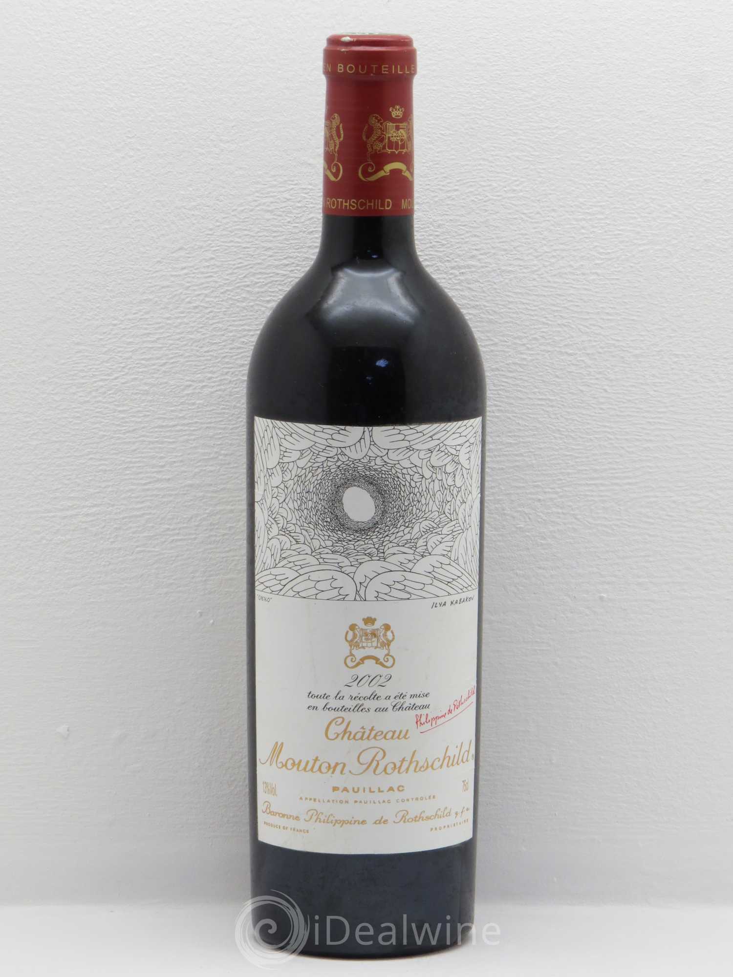 Château Mouton Rothschild 1er Grand Cru Classé 2002 - Lot de 1 bouteille - 0