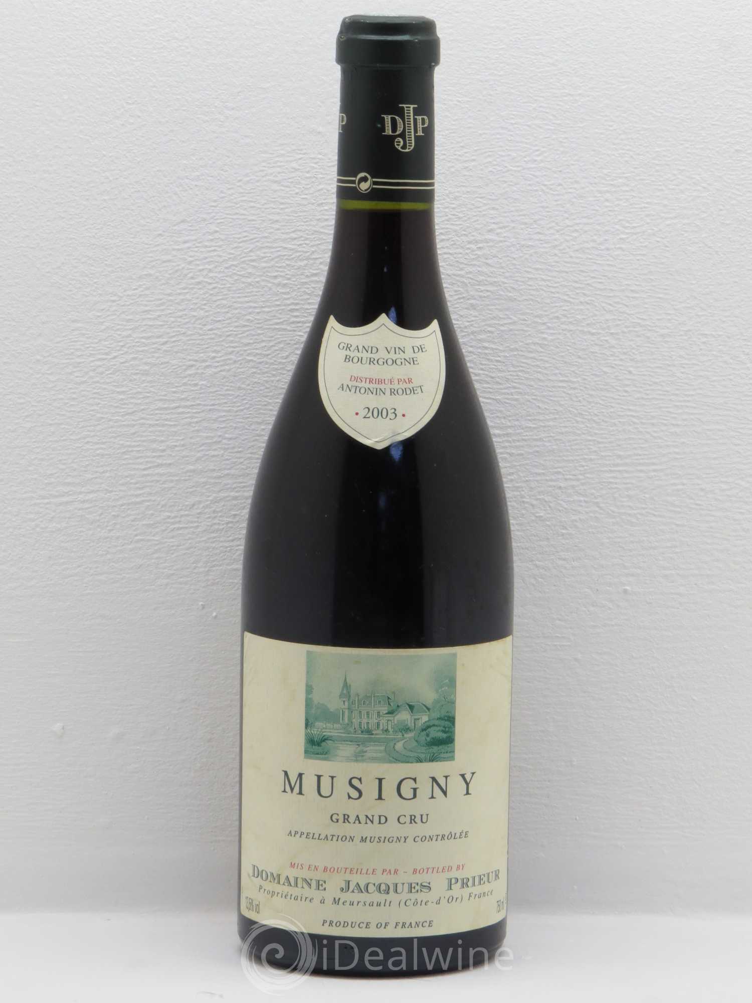 Musigny Grand Cru Jacques Prieur (Domaine) 2003 - Lot de 1 bouteille - 0