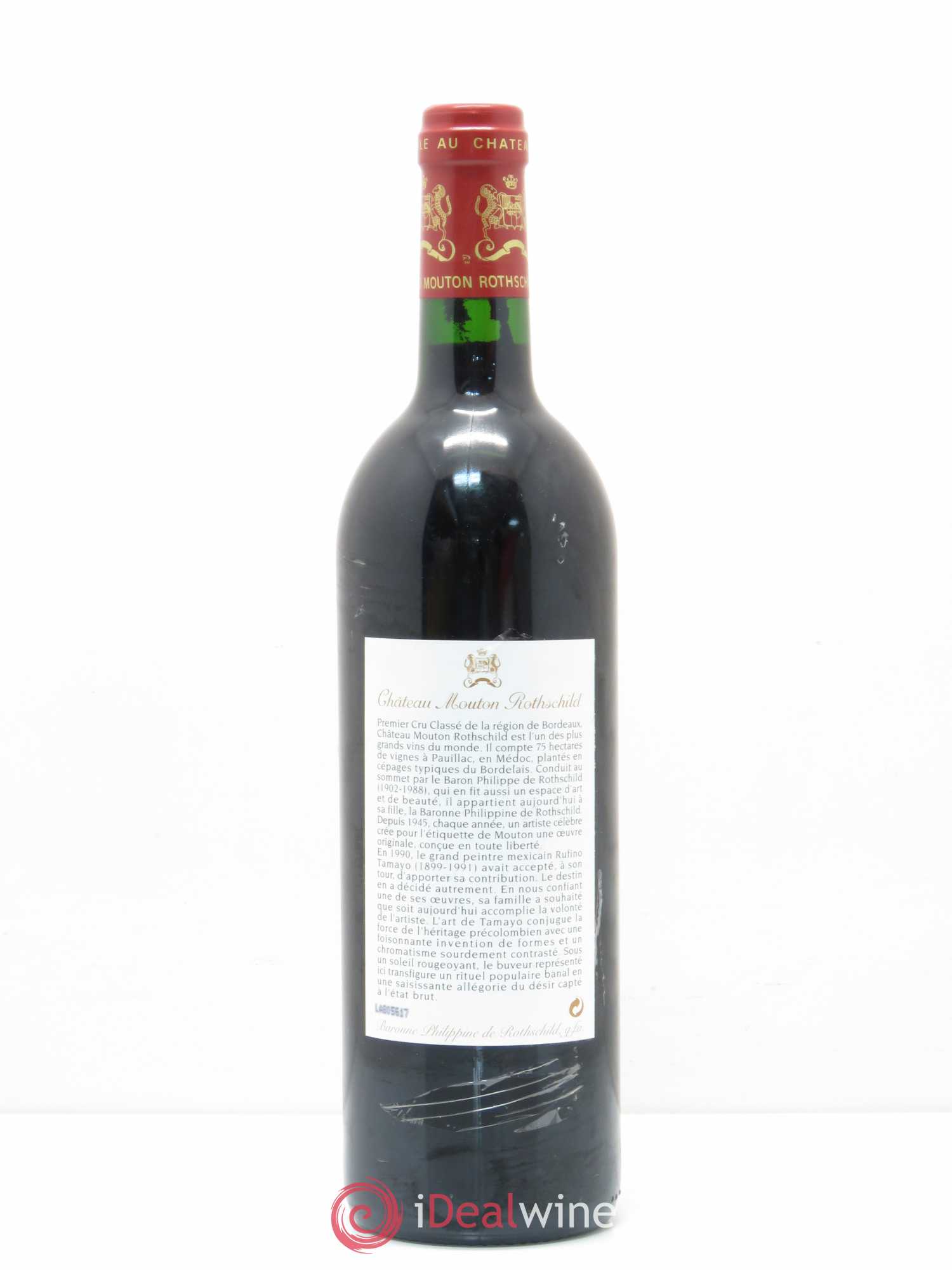 Château Mouton Rothschild 1er Grand Cru Classé 1998 - Lot de 1 bouteille - 1