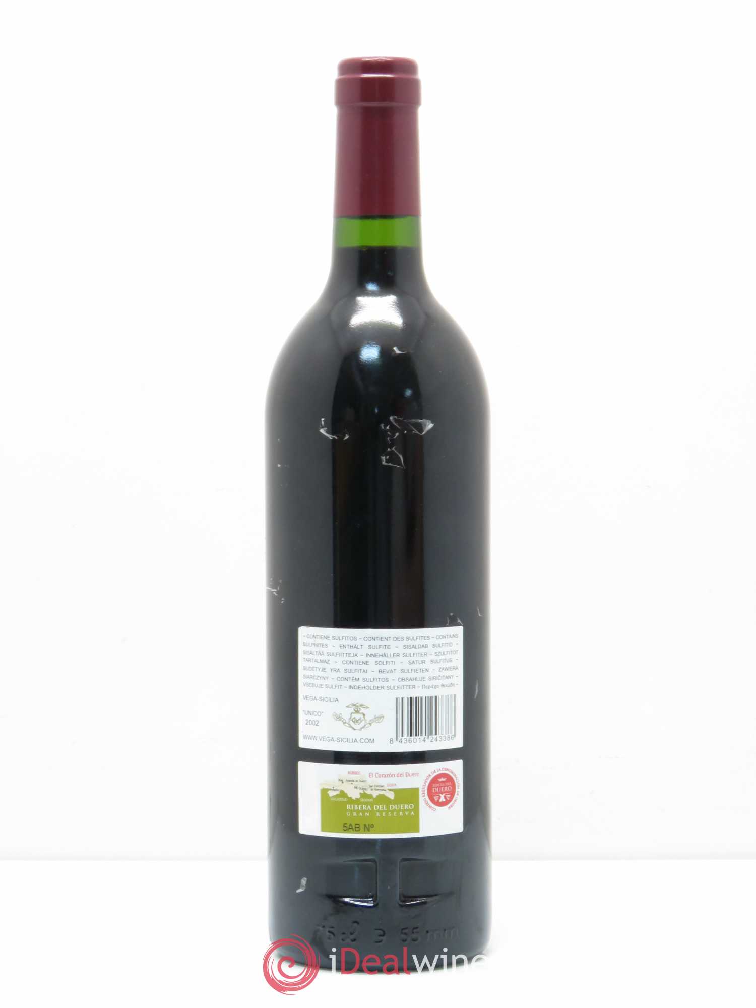 Ribera Del Duero DO Vega Sicilia Unico Famille Alvarez 2002 - Lot de 1 bouteille - 1