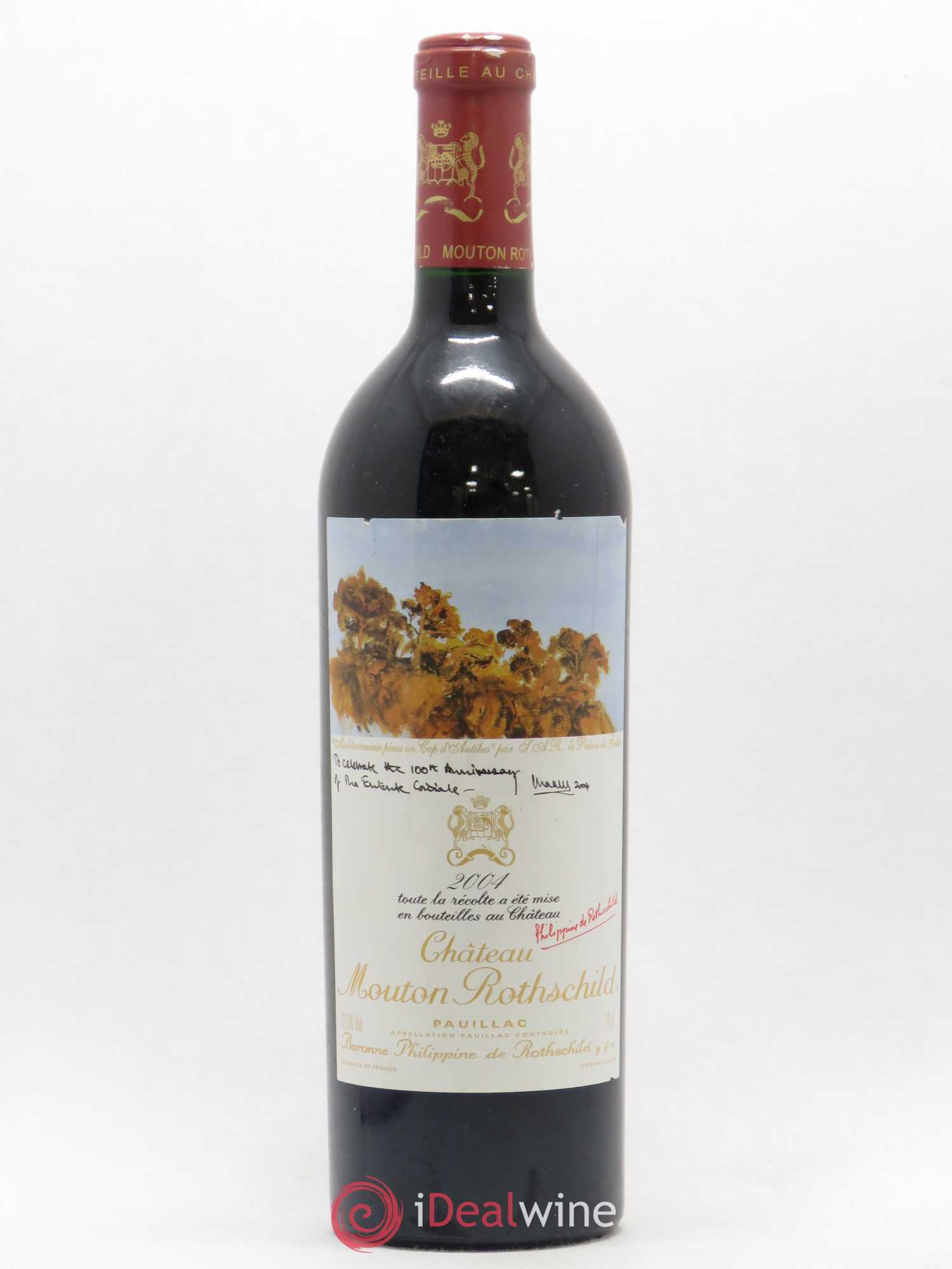 Château Mouton Rothschild 1er Grand Cru Classé 2004 - Lot de 1 bouteille - 0