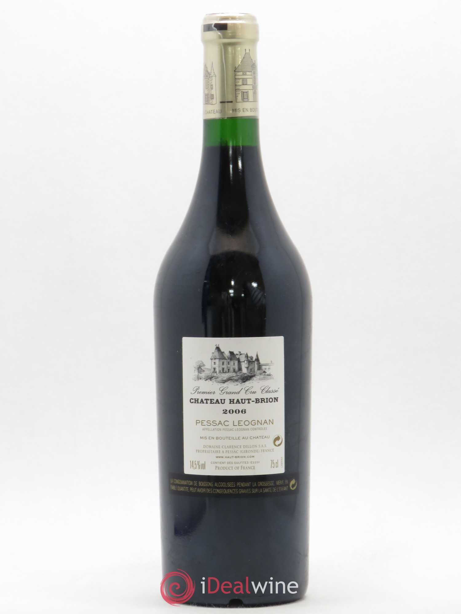 Château Haut Brion 1er Grand Cru Classé 2006 - Lot de 1 bouteille - 1