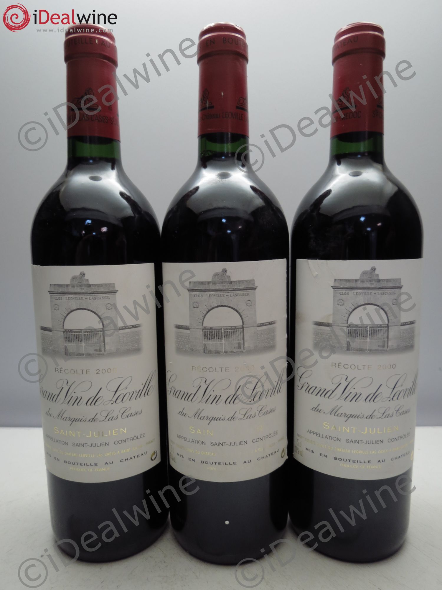 Château Léoville Las Cases 2ème Grand Cru Classé 2000 - Lot de 3 bouteilles - 0