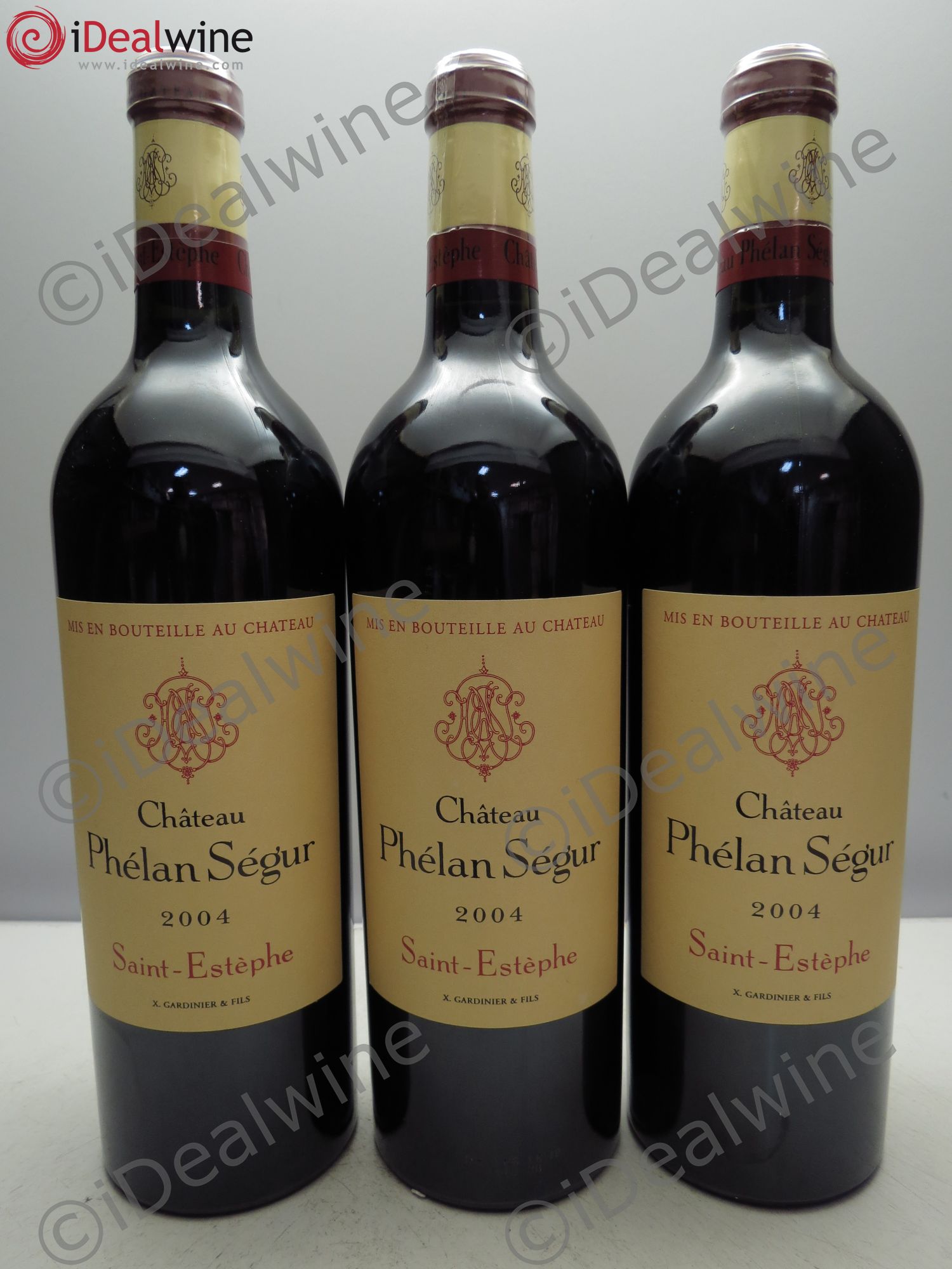 Château Phélan Ségur 2004 - Lot de 3 bouteilles - 0