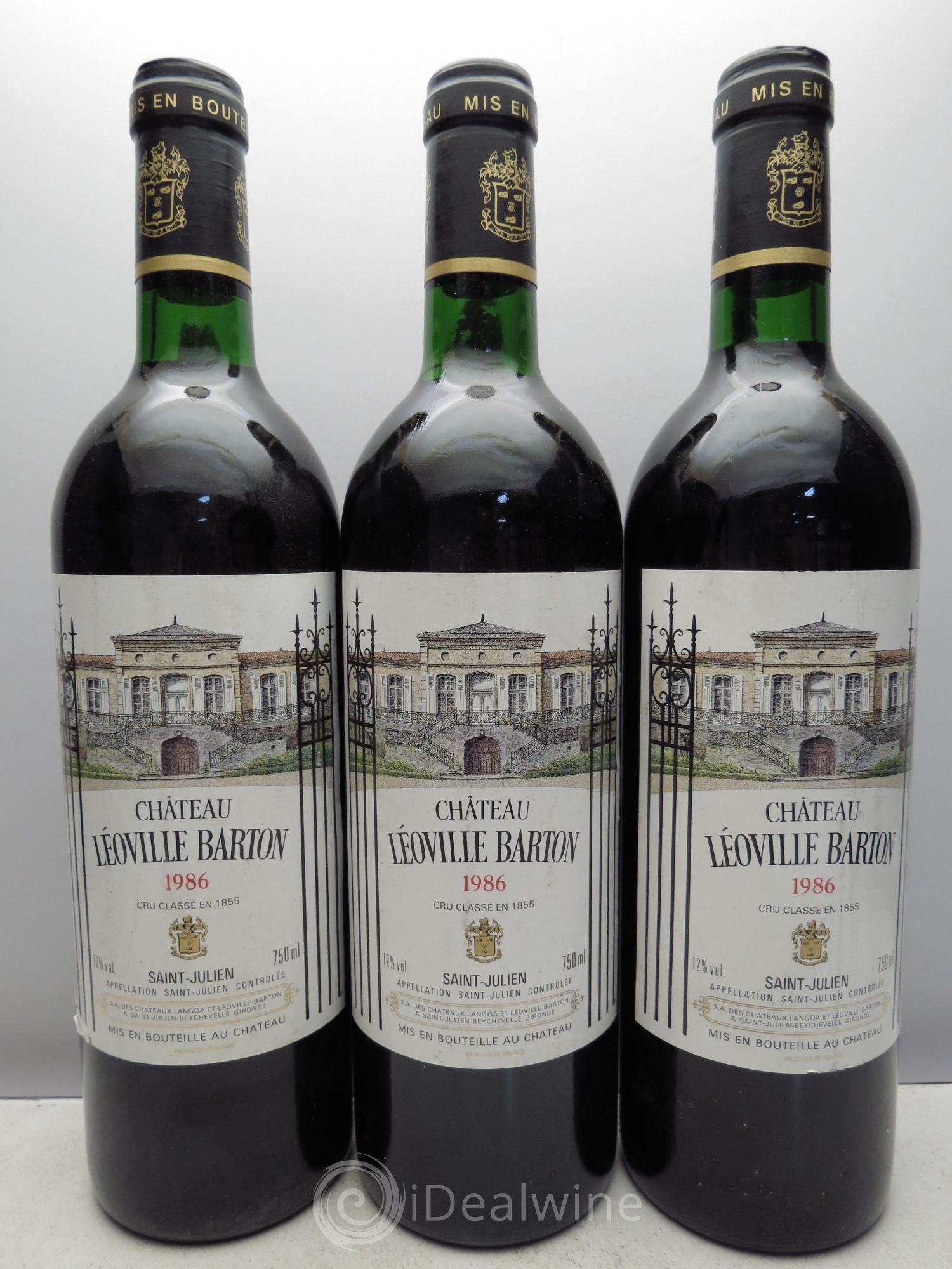 Château Léoville Barton 2ème Grand Cru Classé 1986 - Lot de 3 bouteilles - 0