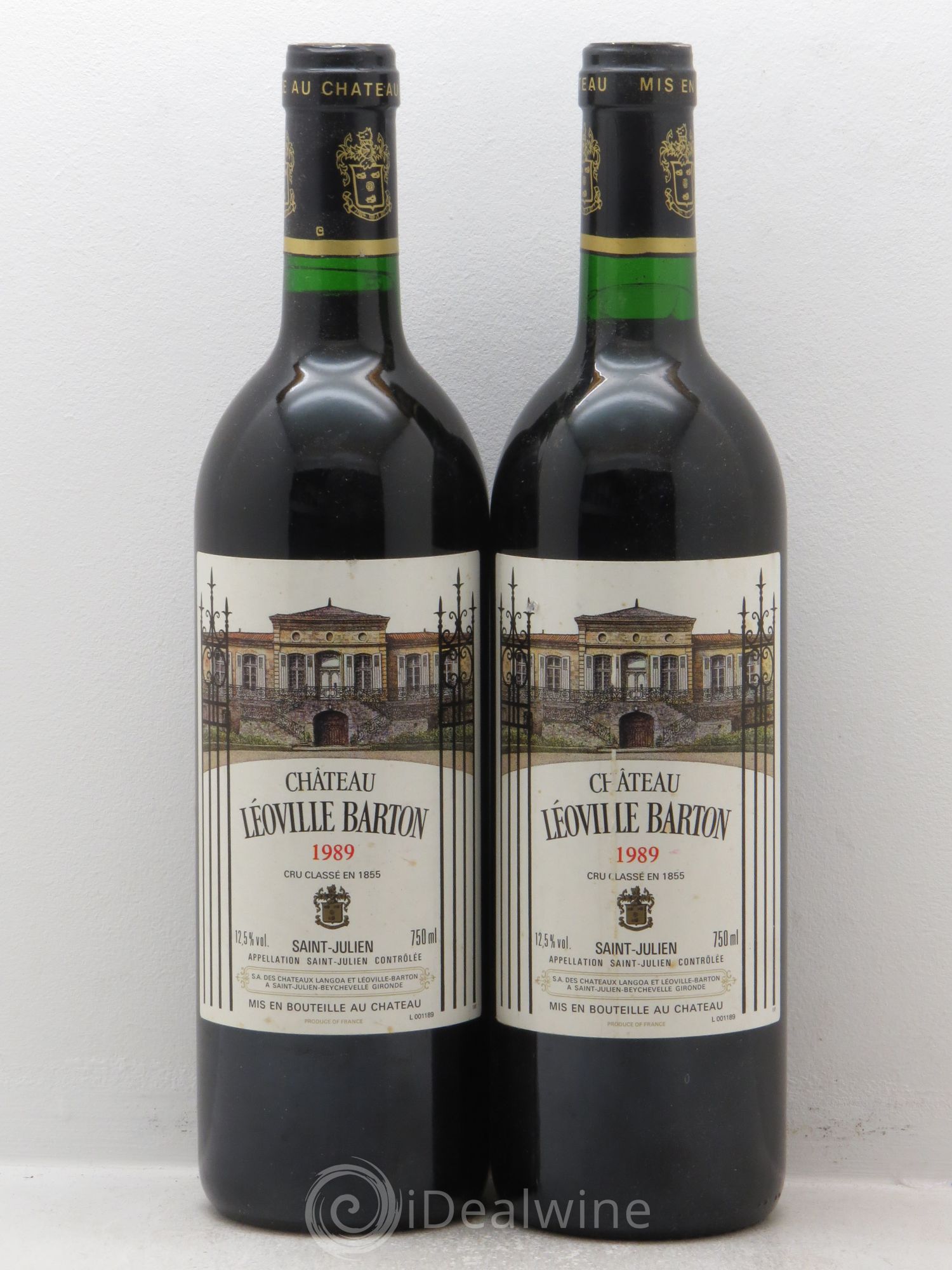 Château Léoville Barton 2ème Grand Cru Classé 1989 - Lot de 2 bouteilles - 0