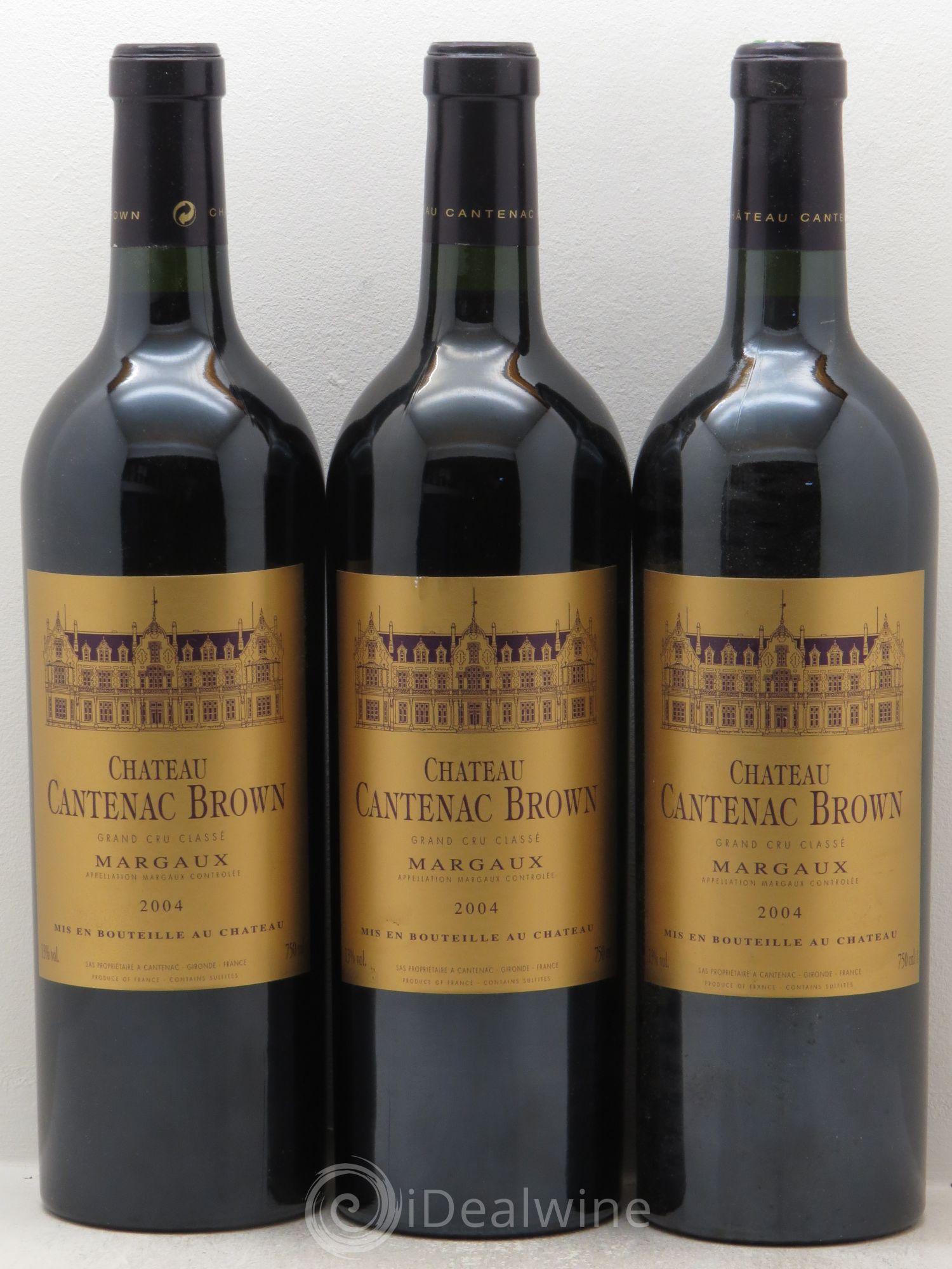 Château Cantenac Brown 3ème Grand Cru Classé 2004 - Lot de 3 bouteilles - 0