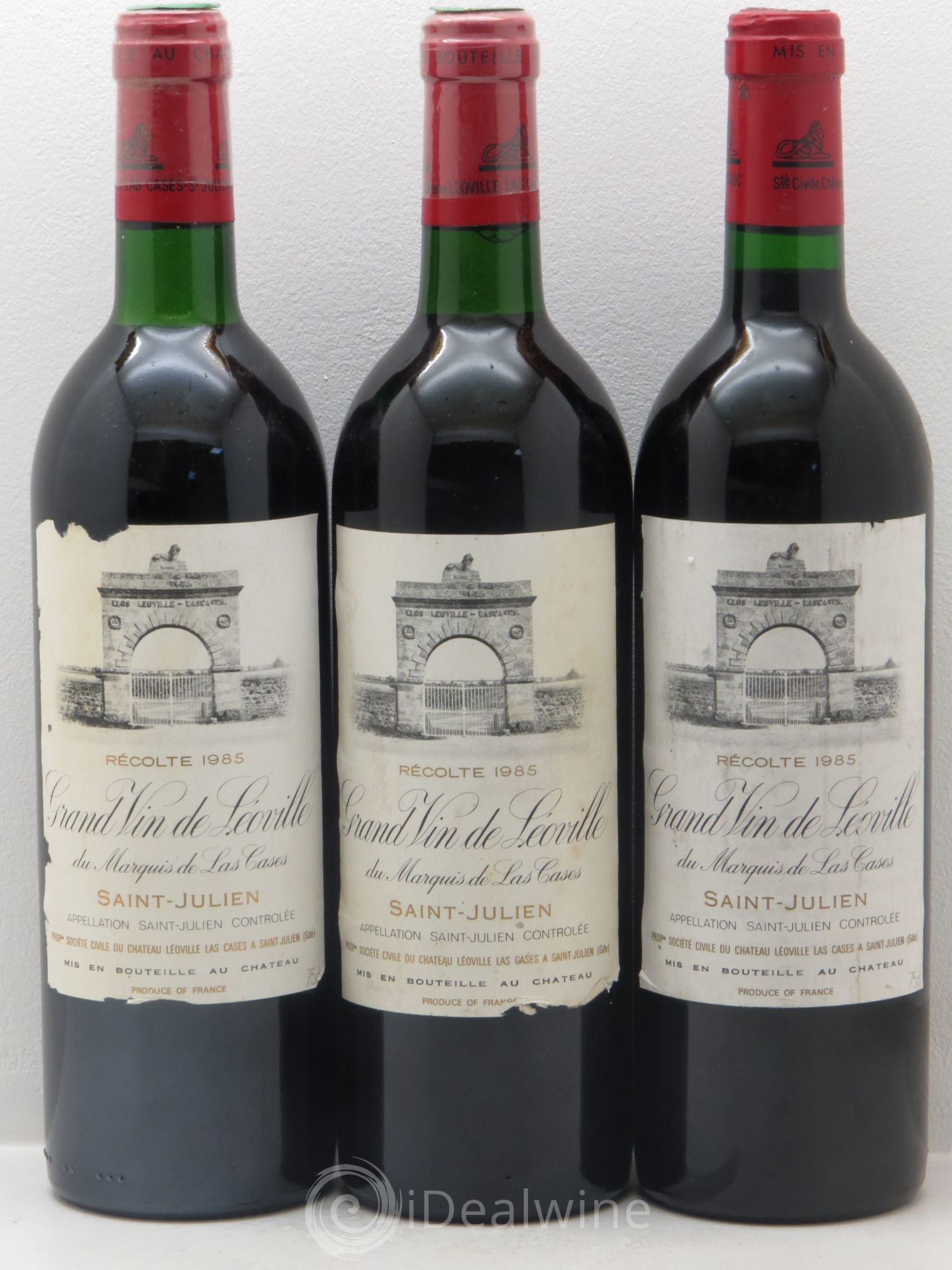 Château Léoville Las Cases 2ème Grand Cru Classé 1985 - Lot de 3 bouteilles - 0
