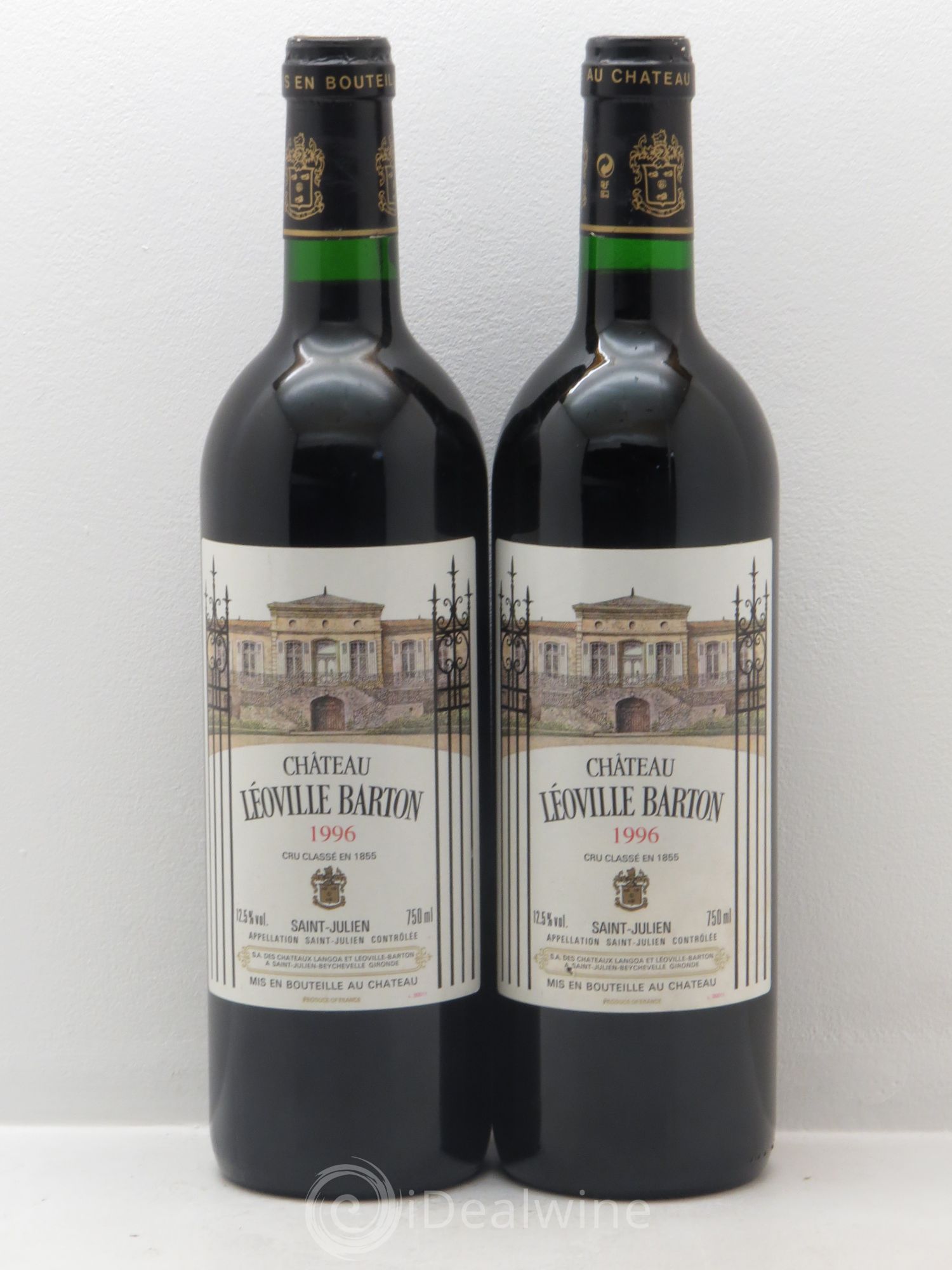 Château Léoville Barton 2ème Grand Cru Classé 1996 - Lot de 2 bouteilles - 0