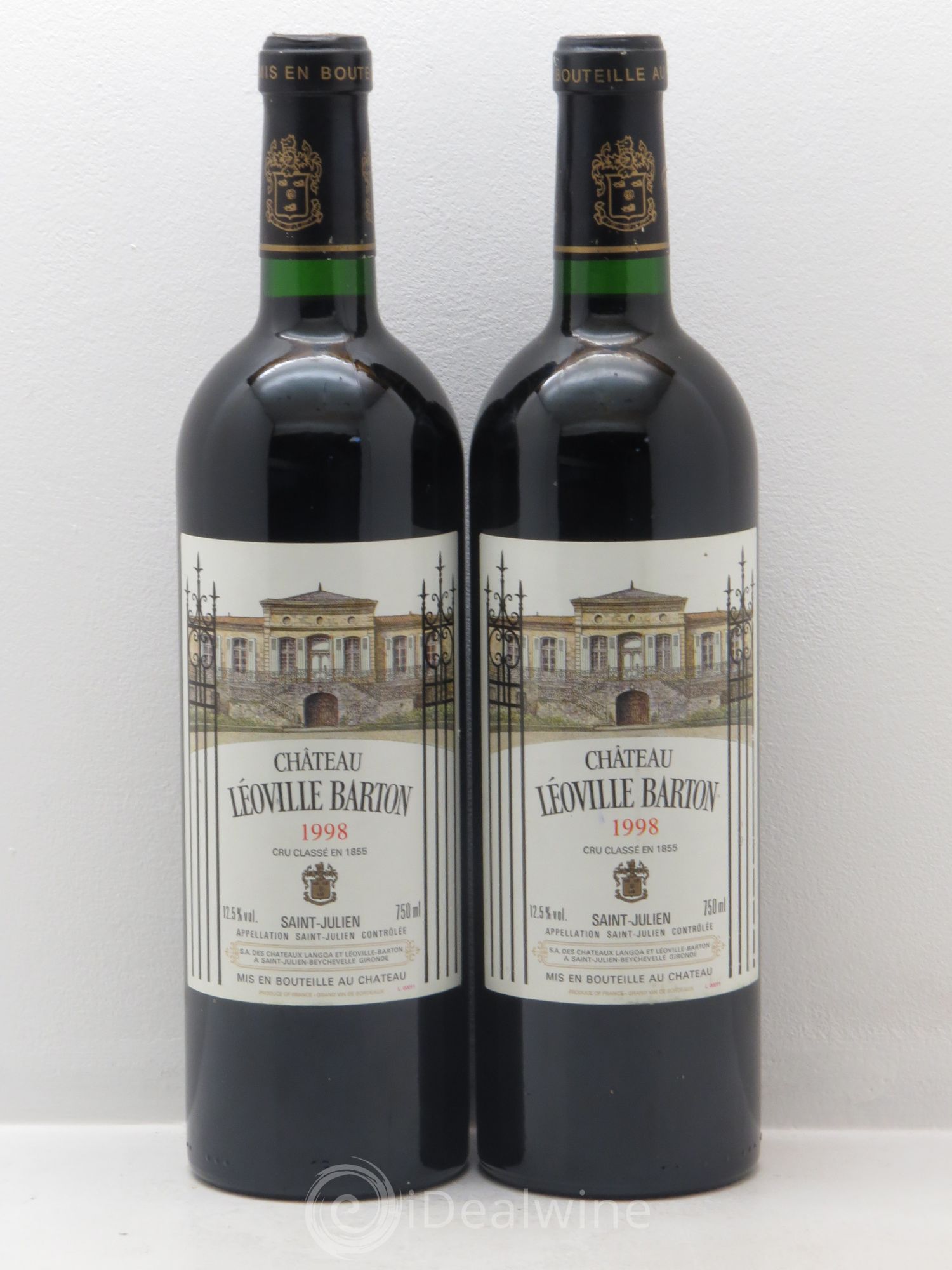 Château Léoville Barton 2ème Grand Cru Classé 1998 - Lot de 2 bouteilles - 0