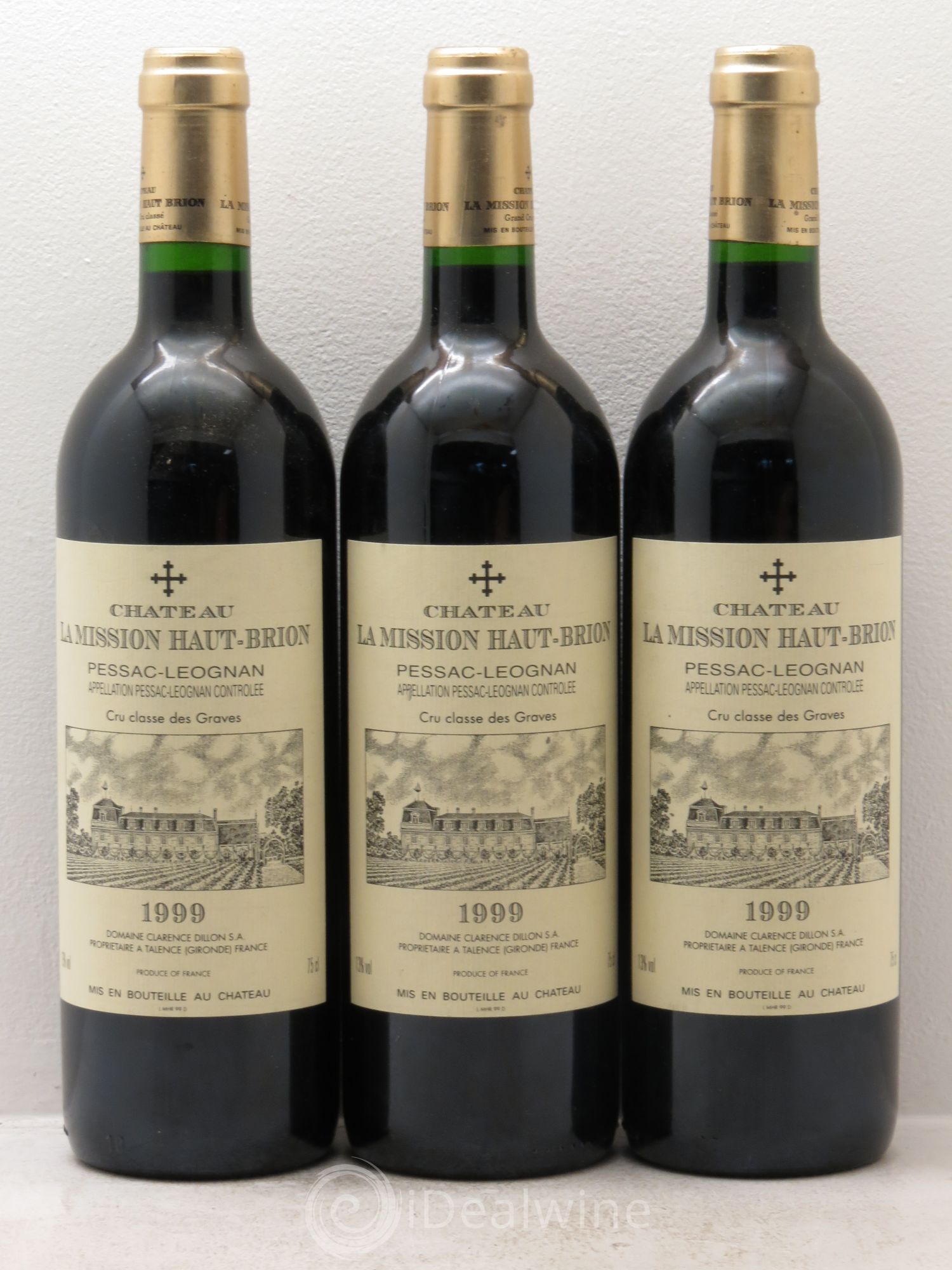 Château la Mission Haut-Brion Cru Classé de Graves 1999 - Lot de 3 bouteilles - 0