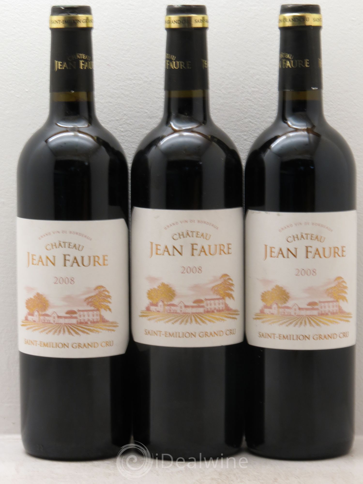 Château Jean Faure Grand Cru Classé 2008 - Lot de 3 bouteilles - 0