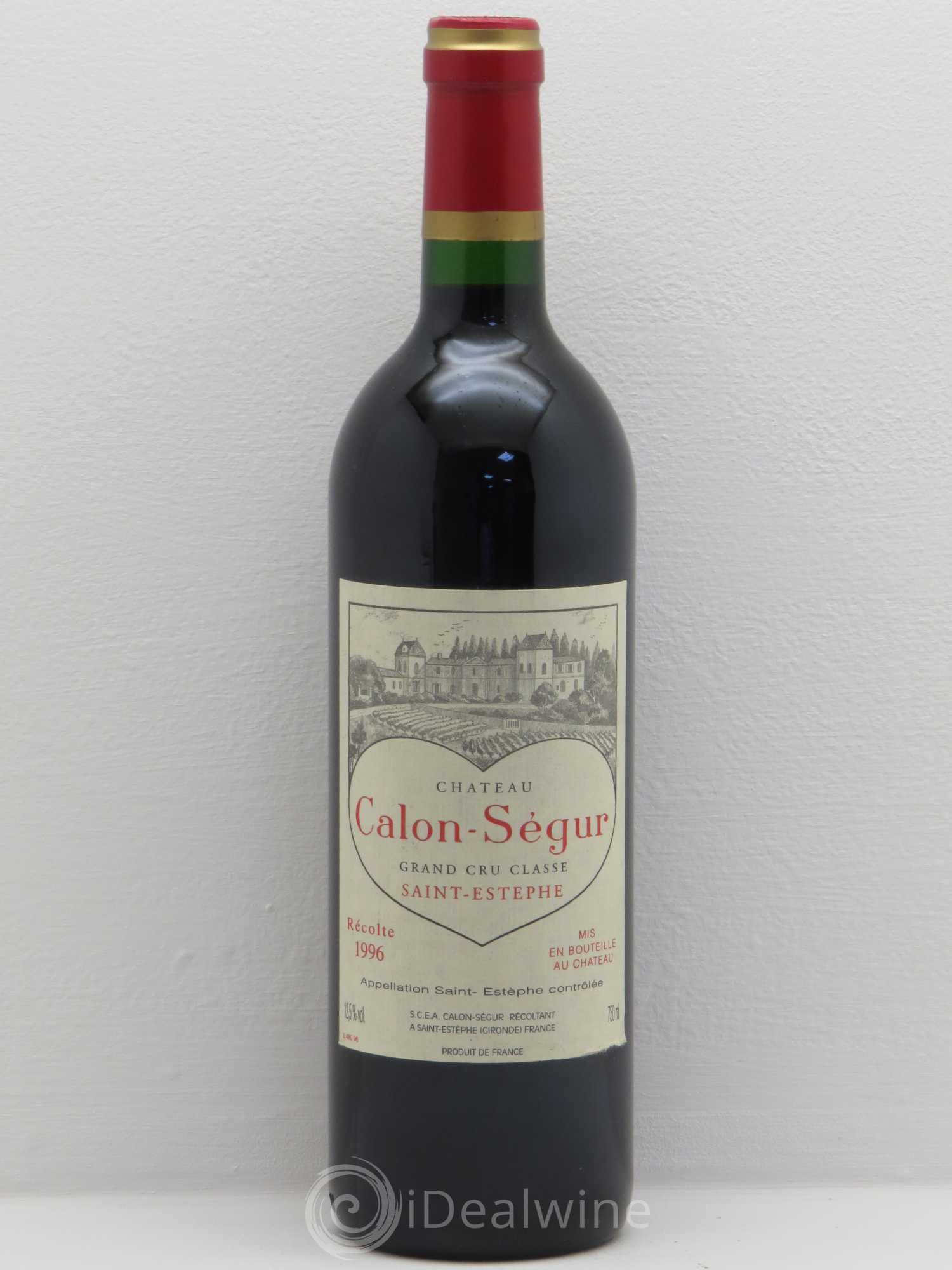 Château Calon Ségur 3ème Grand Cru Classé 1996 - Lot de 1 bouteille - 0