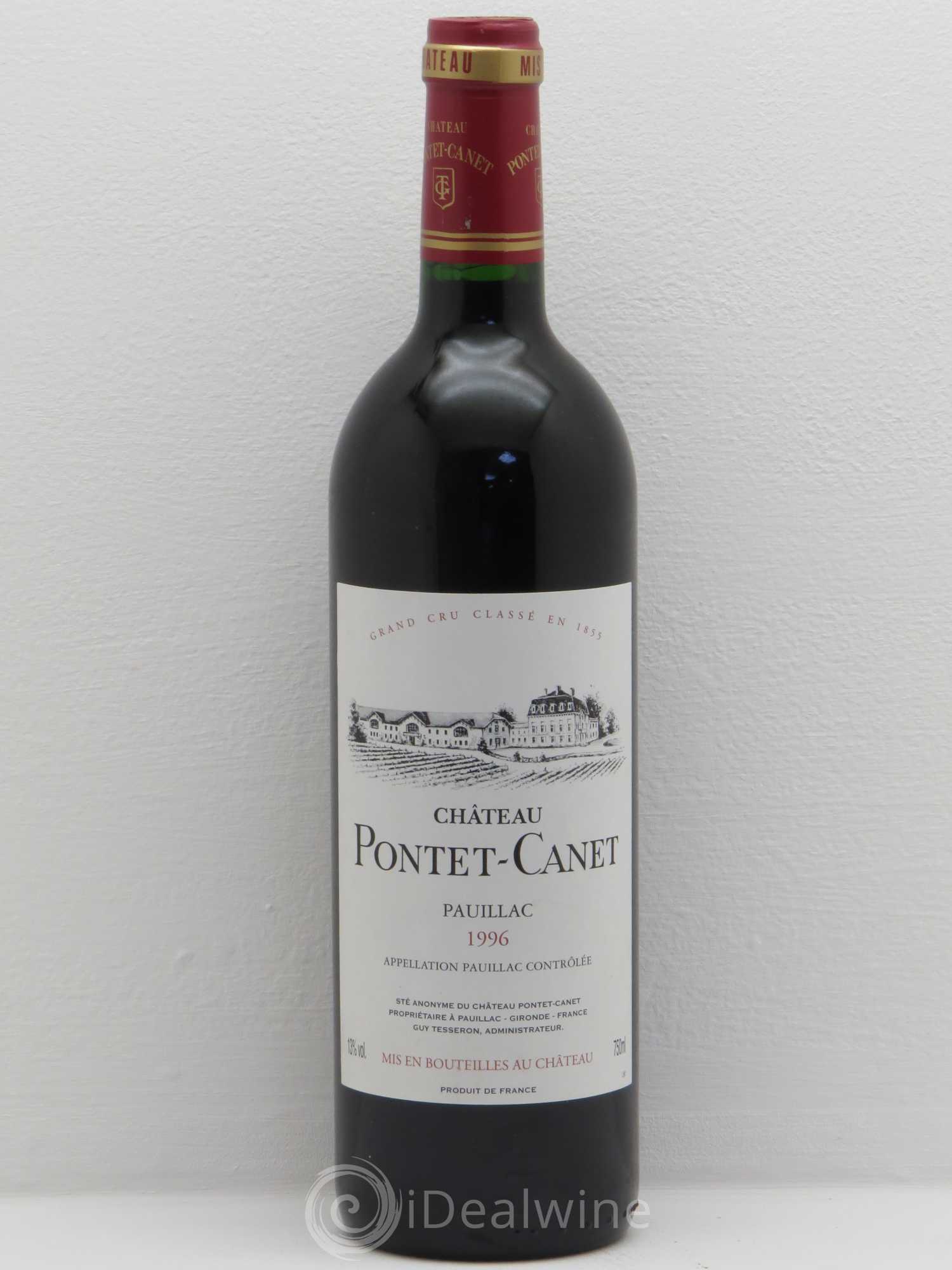 Château Pontet Canet 5ème Grand Cru Classé 1996 - Lot de 1 bouteille - 0