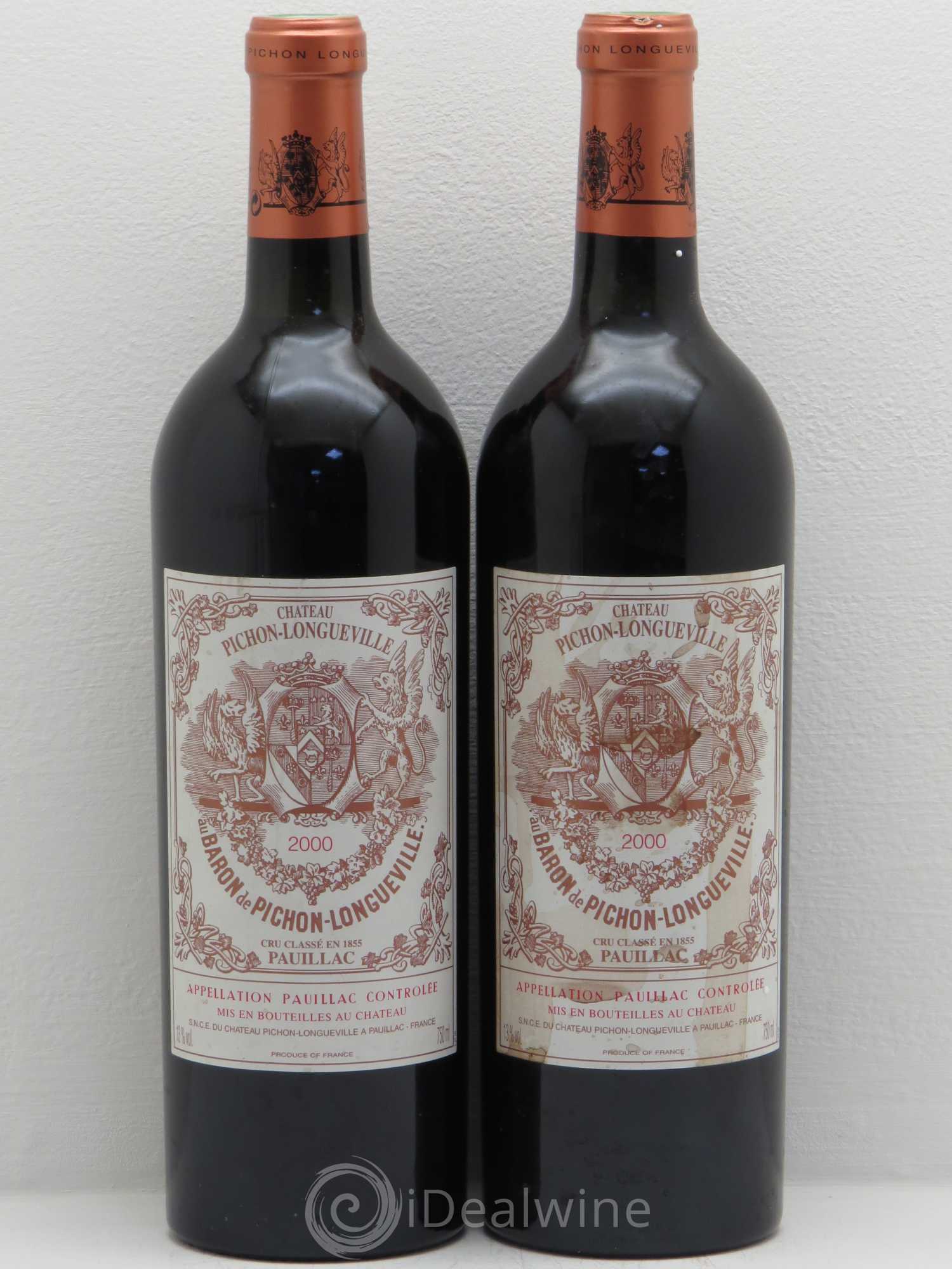 Pichon Longueville Baron 2ème Grand Cru Classé 2000 - Lot de 2 bouteilles - 0