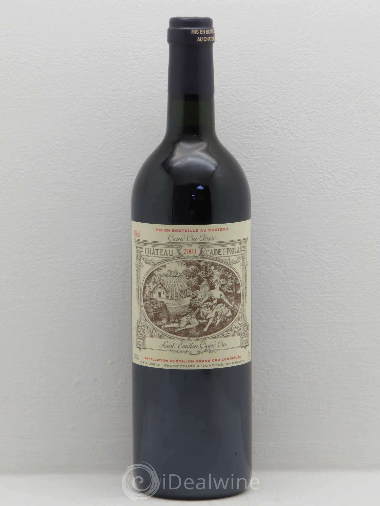 Château Cadet Piola Grand Cru Classé 2001 - Lot de 6 bouteilles - 0