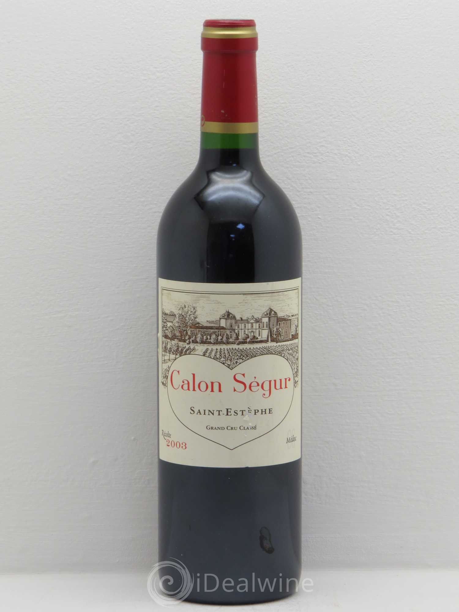 Château Calon Ségur 3ème Grand Cru Classé 2003 - Lot de 1 bouteille - 0