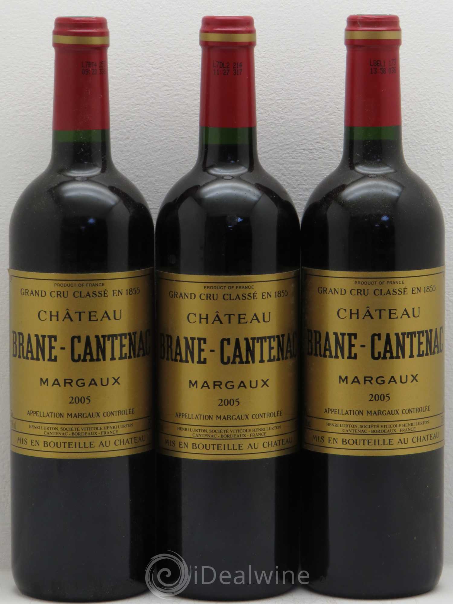 Château Brane Cantenac 2ème Grand Cru Classé 2005 - Lot de 3 bouteilles - 0