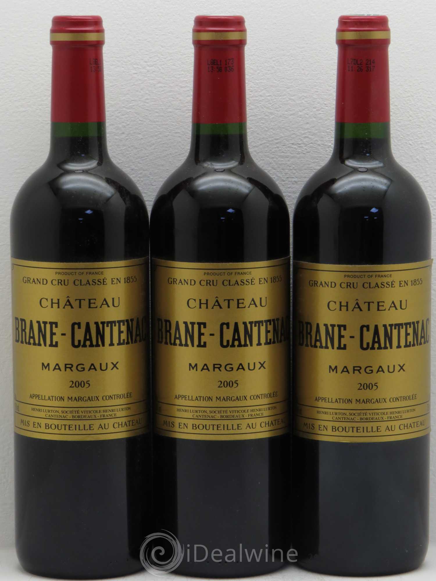 Château Brane Cantenac 2ème Grand Cru Classé 2005 - Lot de 3 bouteilles - 0