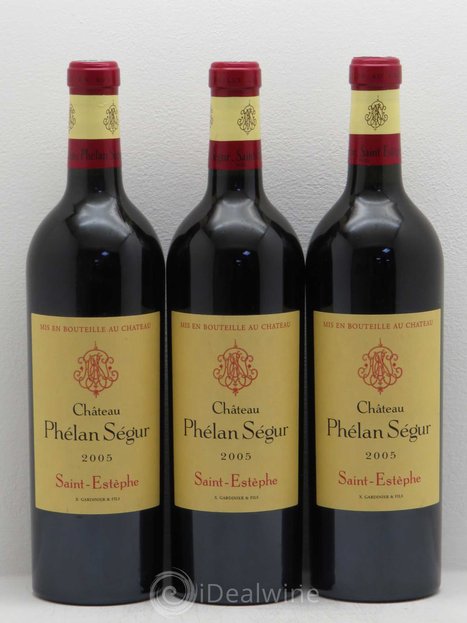 Château Phélan Ségur 2005 - Lot de 3 bouteilles - 0