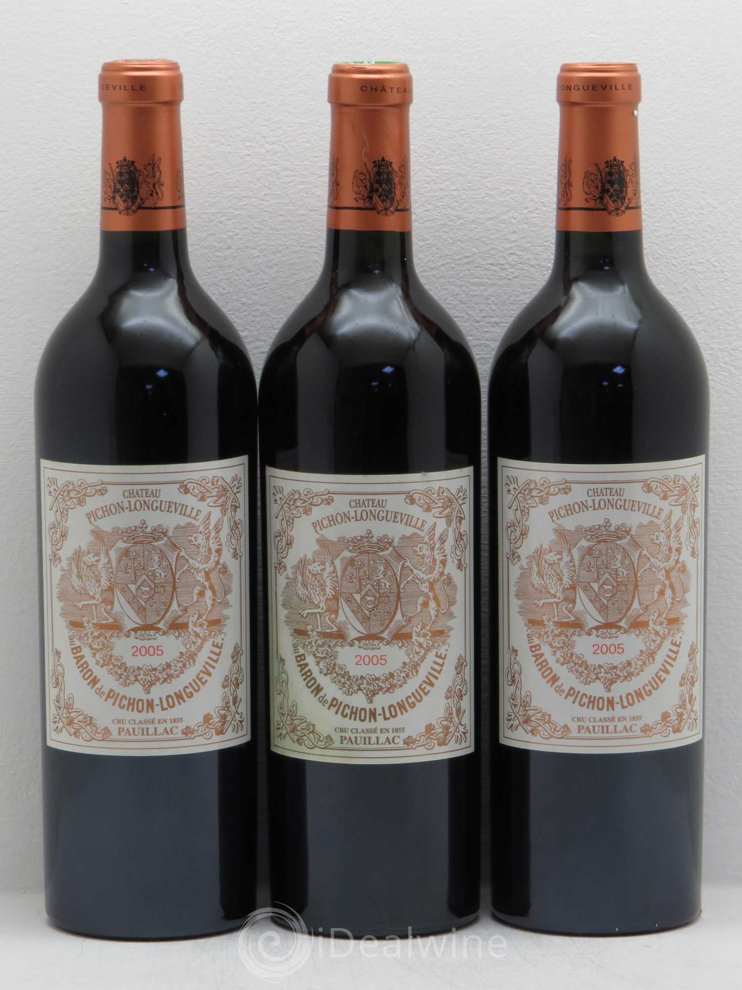 Pichon Longueville Baron 2ème Grand Cru Classé 2005 - Lot de 3 bouteilles - 0