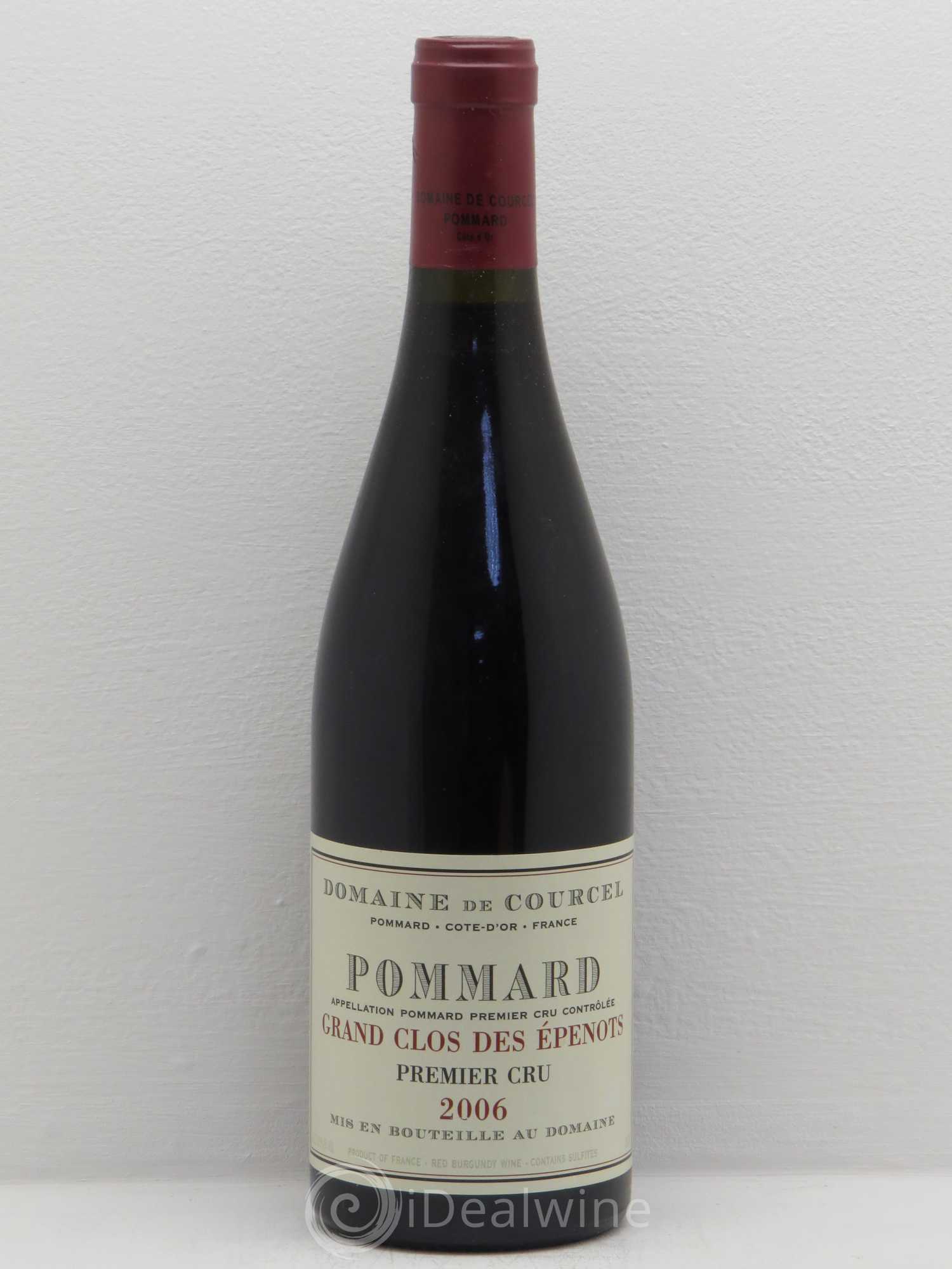 Pommard 1er Cru Grand Clos des Epenots de Courcel (Domaine) 2006 - Lot de 1 bouteille - 0