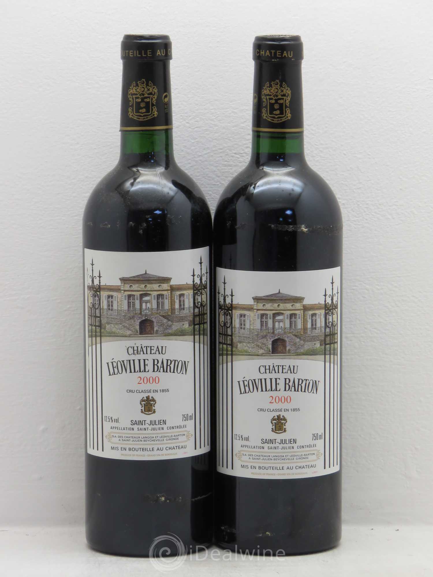Château Léoville Barton 2ème Grand Cru Classé 2000 - Lot de 2 bouteilles - 0