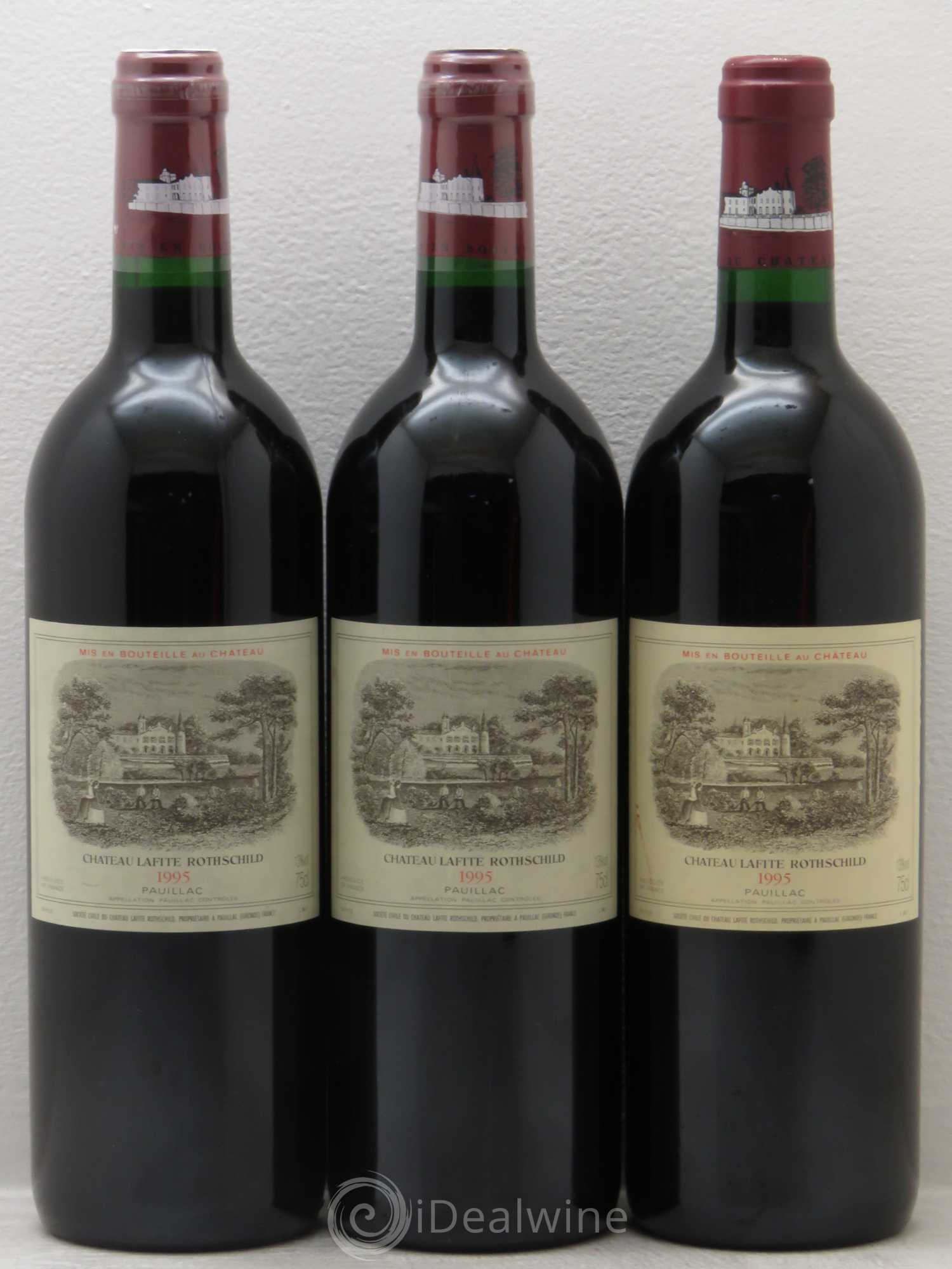 Château Lafite Rothschild 1er Grand Cru Classé 1995 - Lot de 3 bouteilles - 0