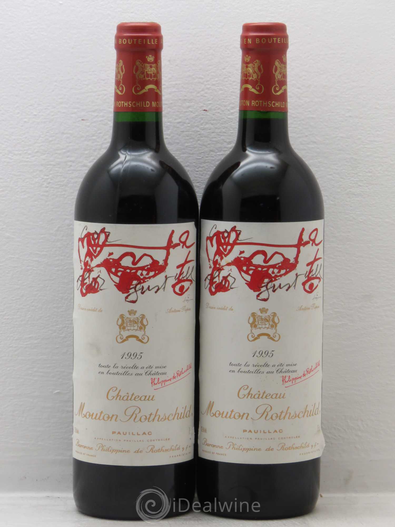 Château Mouton Rothschild 1er Grand Cru Classé 1995 - Lot de 2 bouteilles - 0