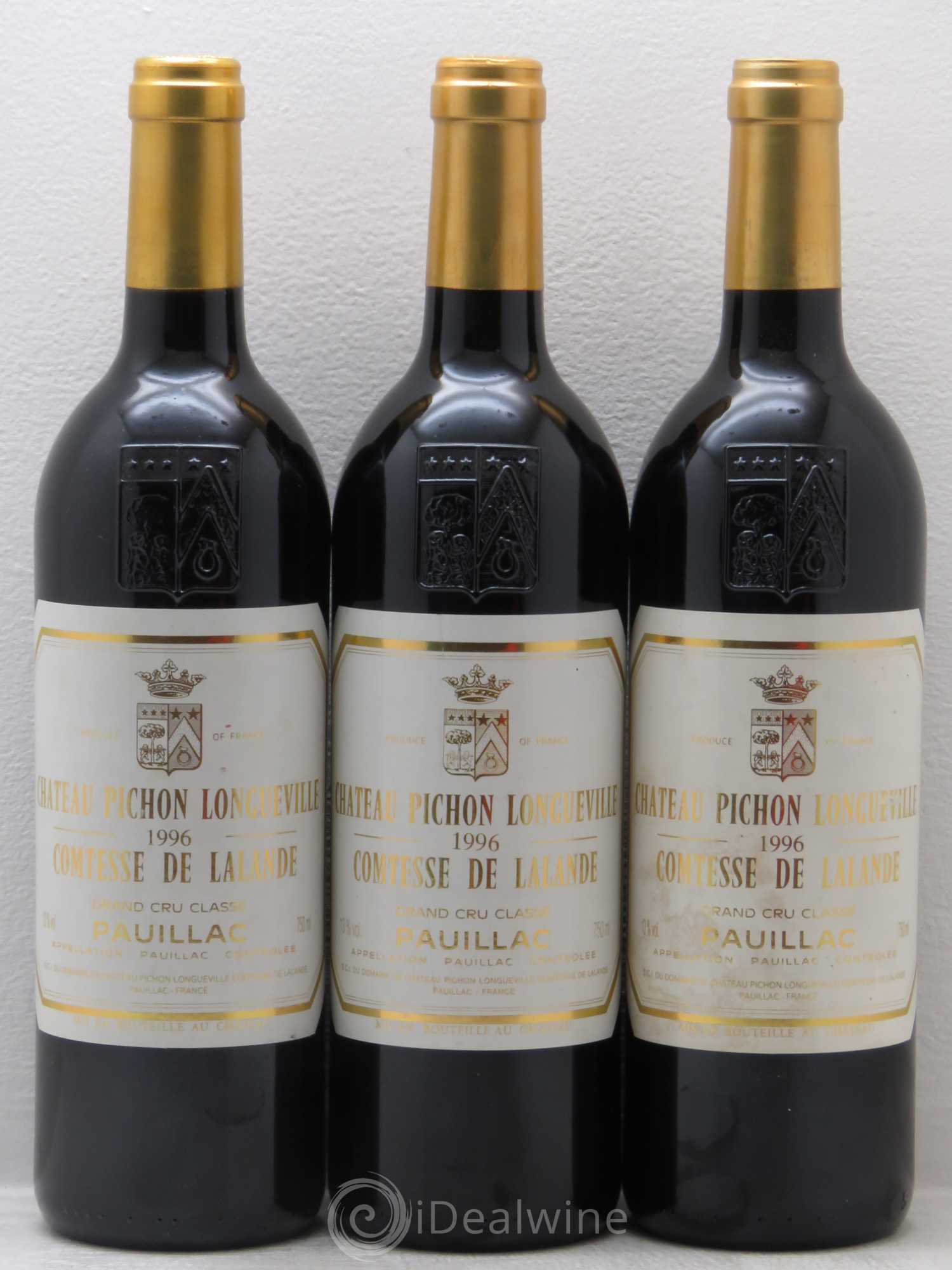 Château Pichon Longueville Comtesse de Lalande 2ème Grand Cru Classé 1996 - Lot de 3 bouteilles - 0