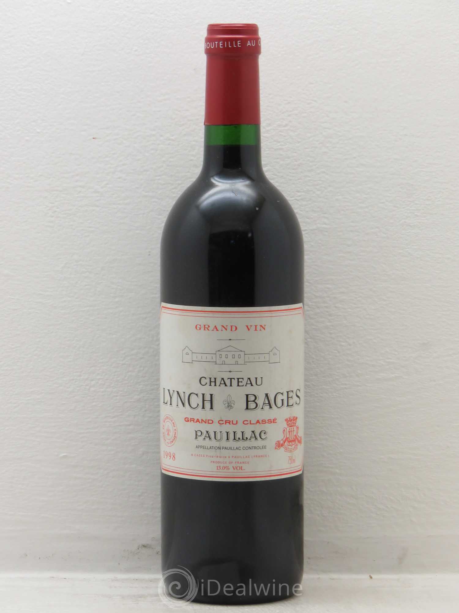 Château Lynch Bages 5ème Grand Cru Classé 1998 - Lot de 1 bouteille - 0