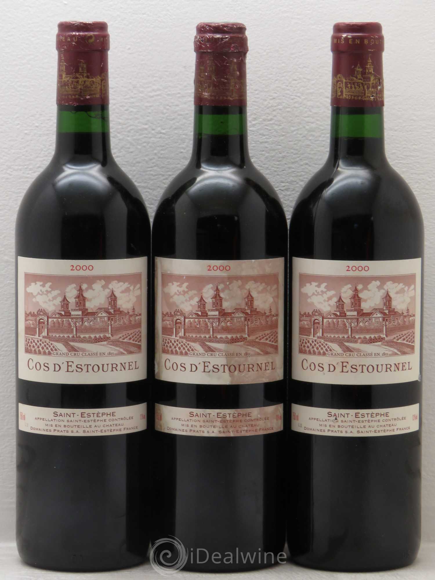 Cos d'Estournel 2ème Grand Cru Classé 2000 - Lot de 3 bouteilles - 0